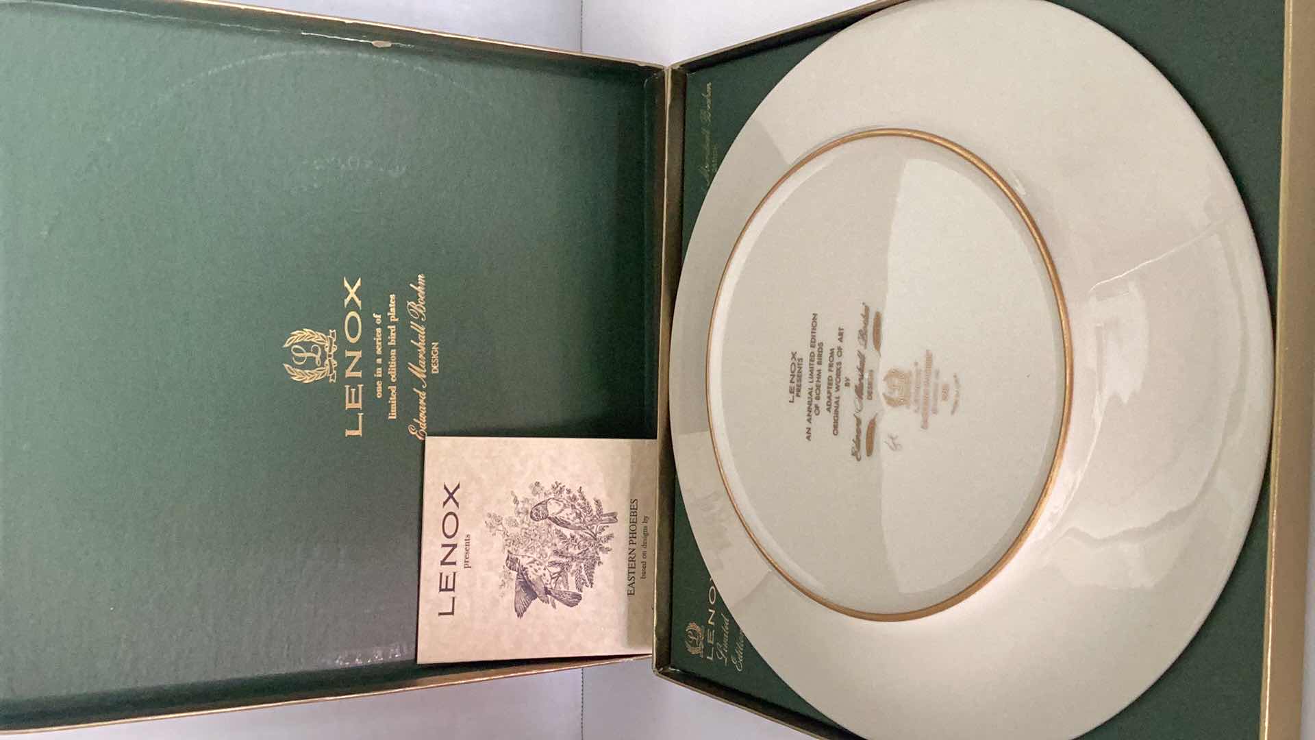 Photo 1 of LENOX “EASTERN PHOEBES” 1981 COLLECTIBLE PLATE