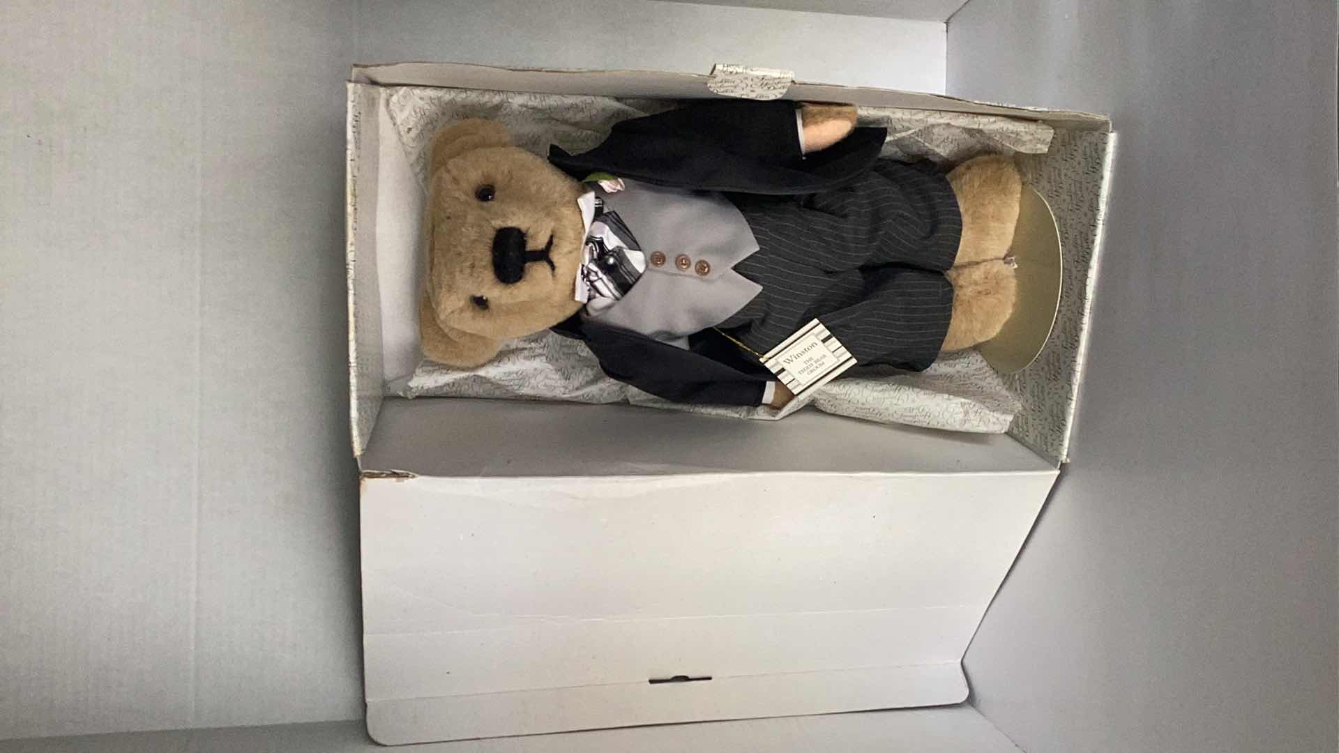 Photo 1 of FRANKLIN HEIRLOOM DOLLS WINSTON THE TEDDY BEAR GROOM STUFFED ANIMAL 19” TALL