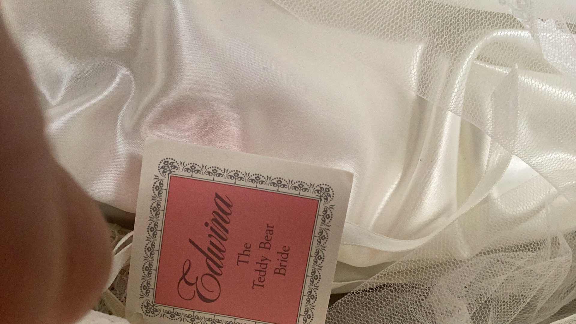 Photo 1 of FRANKLIN HEIRLOOM DOLLS EDWINA THE TEDDY BEAR BRIDE 18” TALL