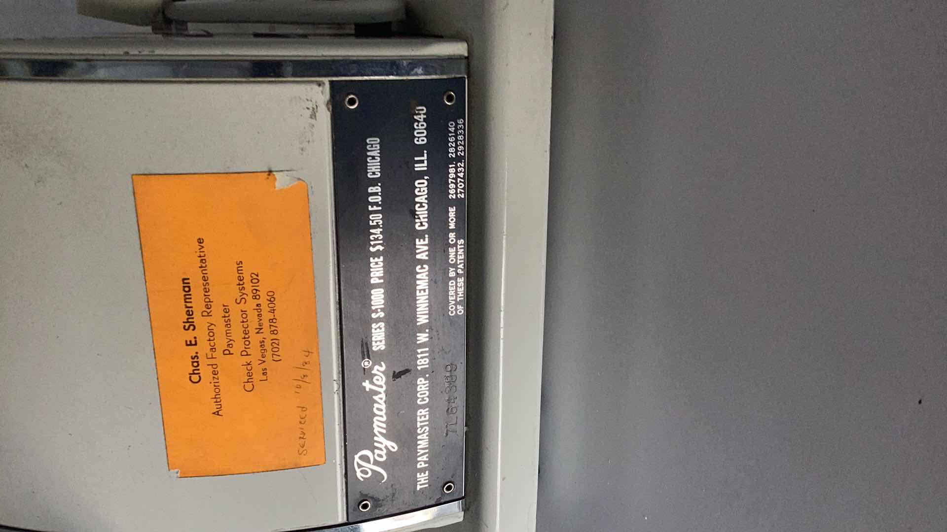 Photo 1 of VINTAGE PAYMASTER MACHINE