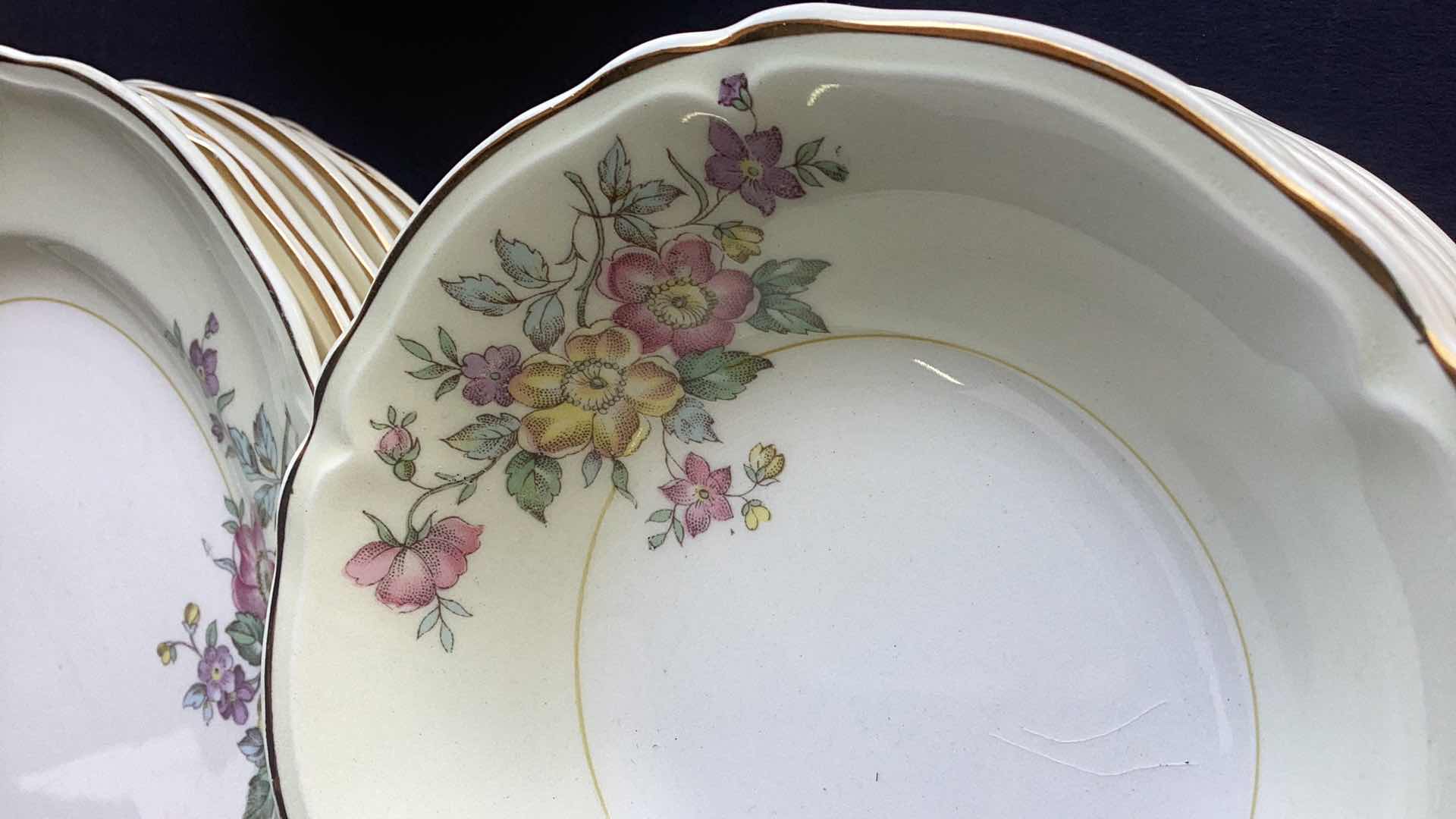 Photo 1 of EDWIN M. KNOWLES SEMI VITREOUS 43 PICE SET OF DISHES