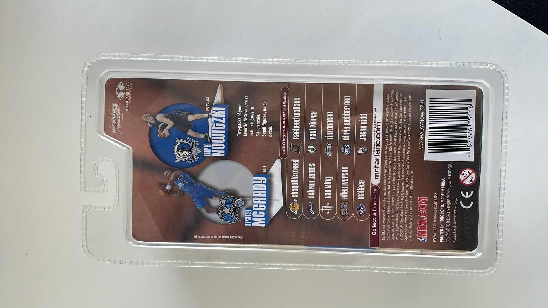 Photo 1 of DIRK NOWITZKI TRACY MCGRADY, NBA 2003 3" BASKETBALL FIGURES 2 PACK