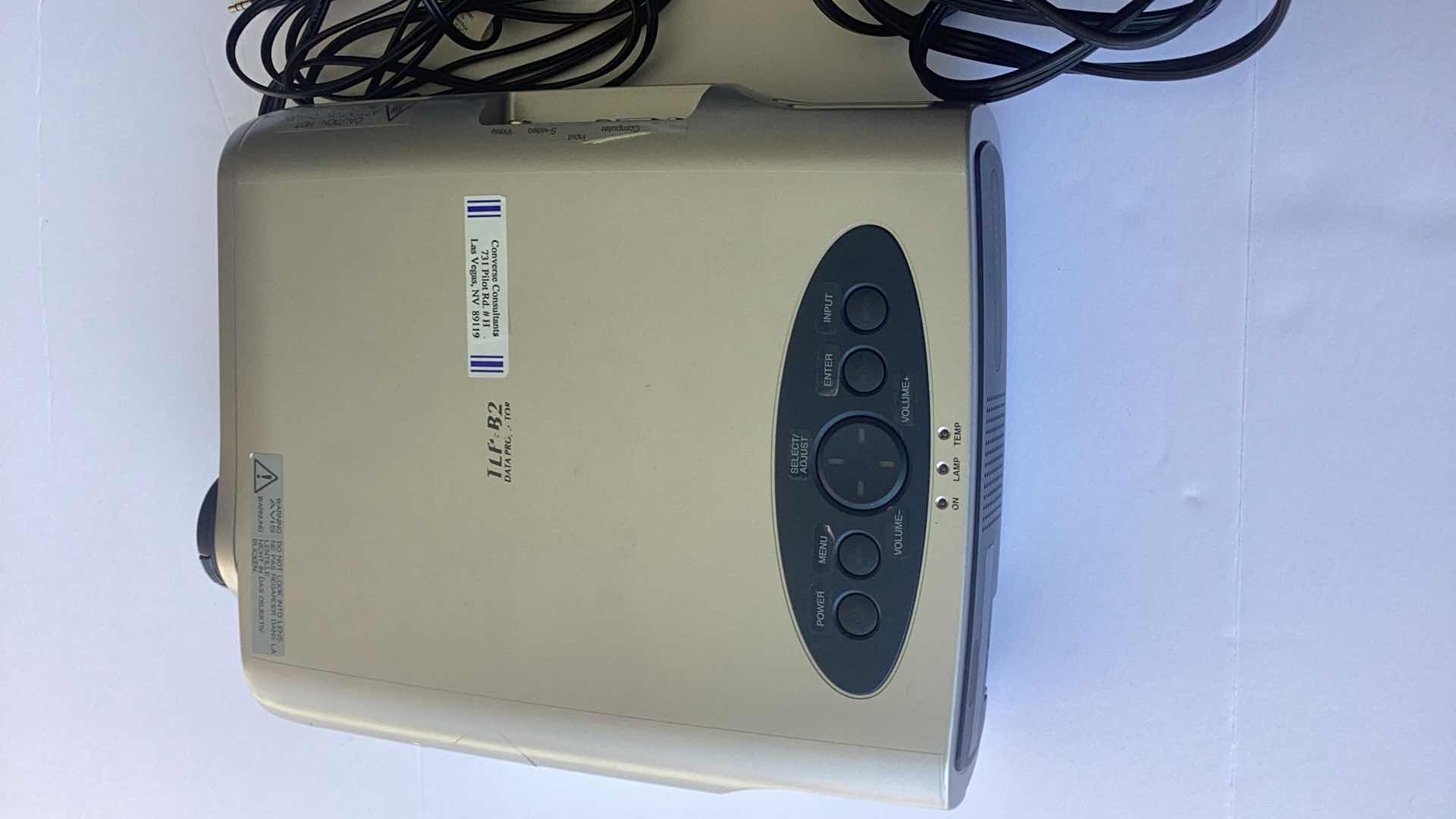 Photo 2 of TOSHIBA TLP-B2U LCD PROJECTOR POWERS ON