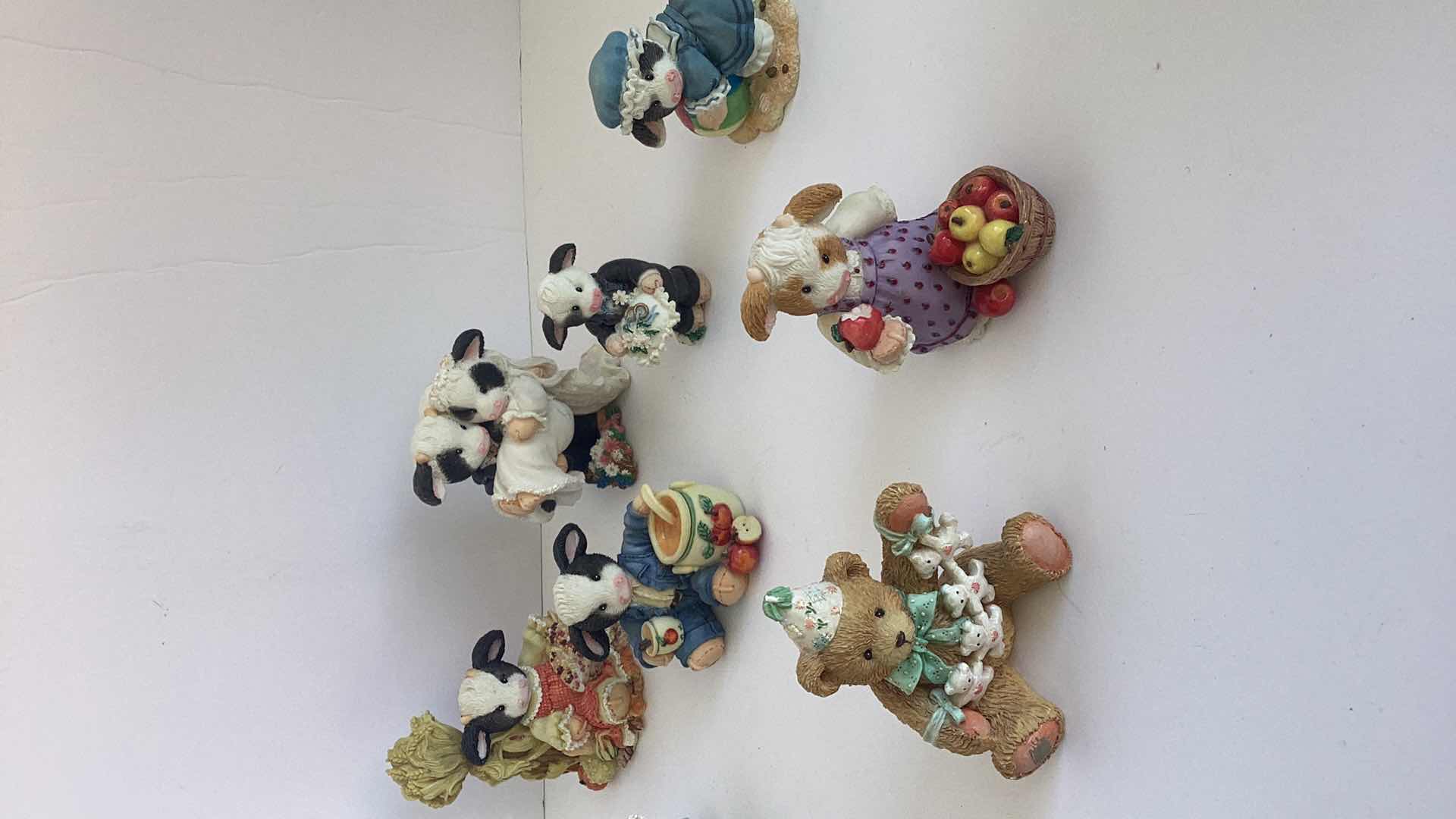 Photo 1 of 9 MARYS MOO MOO FIGURES AND 1 P. HILLMAN BEAR