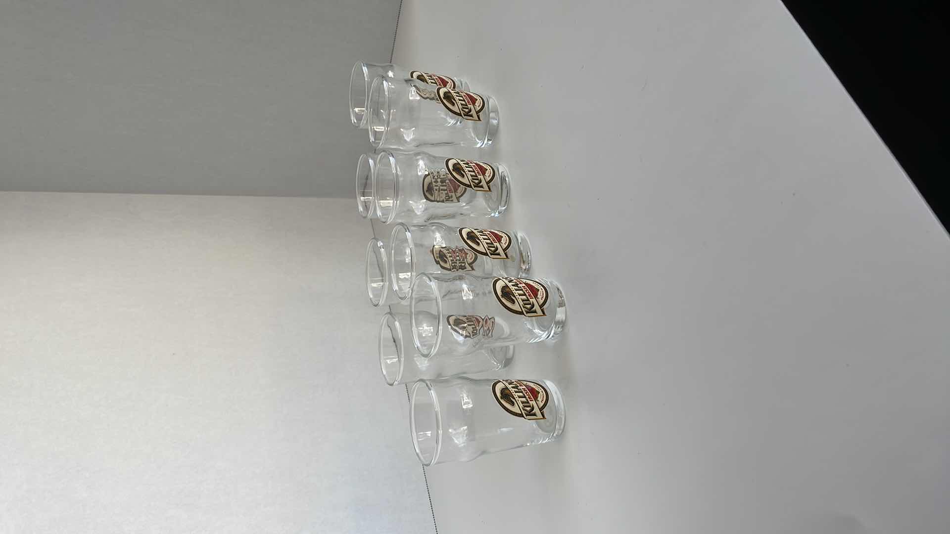 Photo 1 of SET OF 9 GEORGE KILLIAN’S IRISH RED GLASSES  3 1/3” TALL