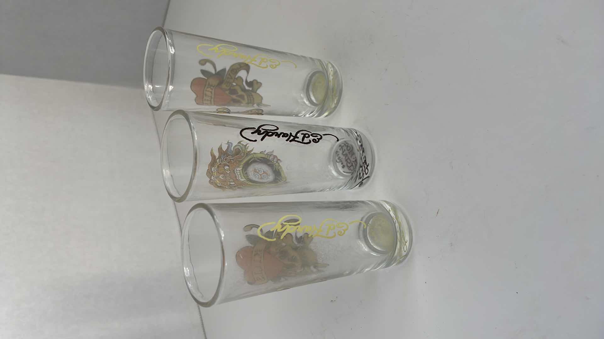 Photo 1 of ED HARDY SET OF 3 SHOT GLASSES