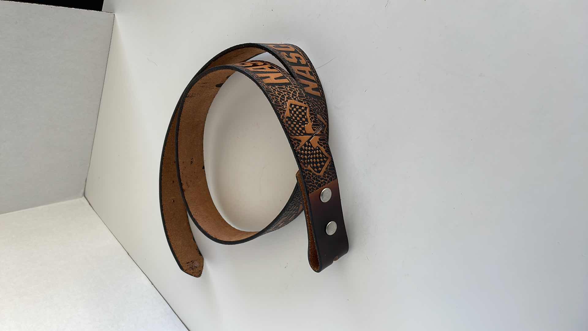 Photo 1 of LEATHER NASCAR BELT WITH NO BUCKLE