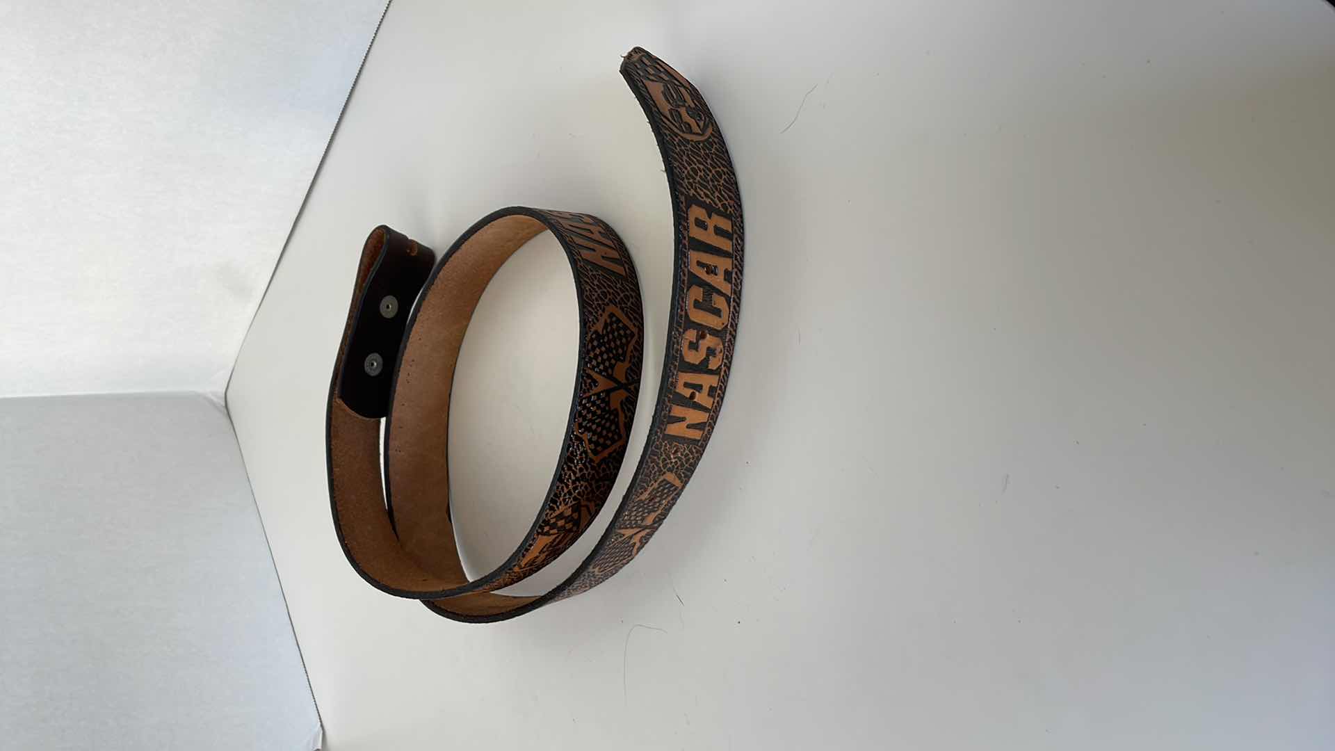 Photo 1 of LEATHER NASCAR BELT WITH NO BUCKLE