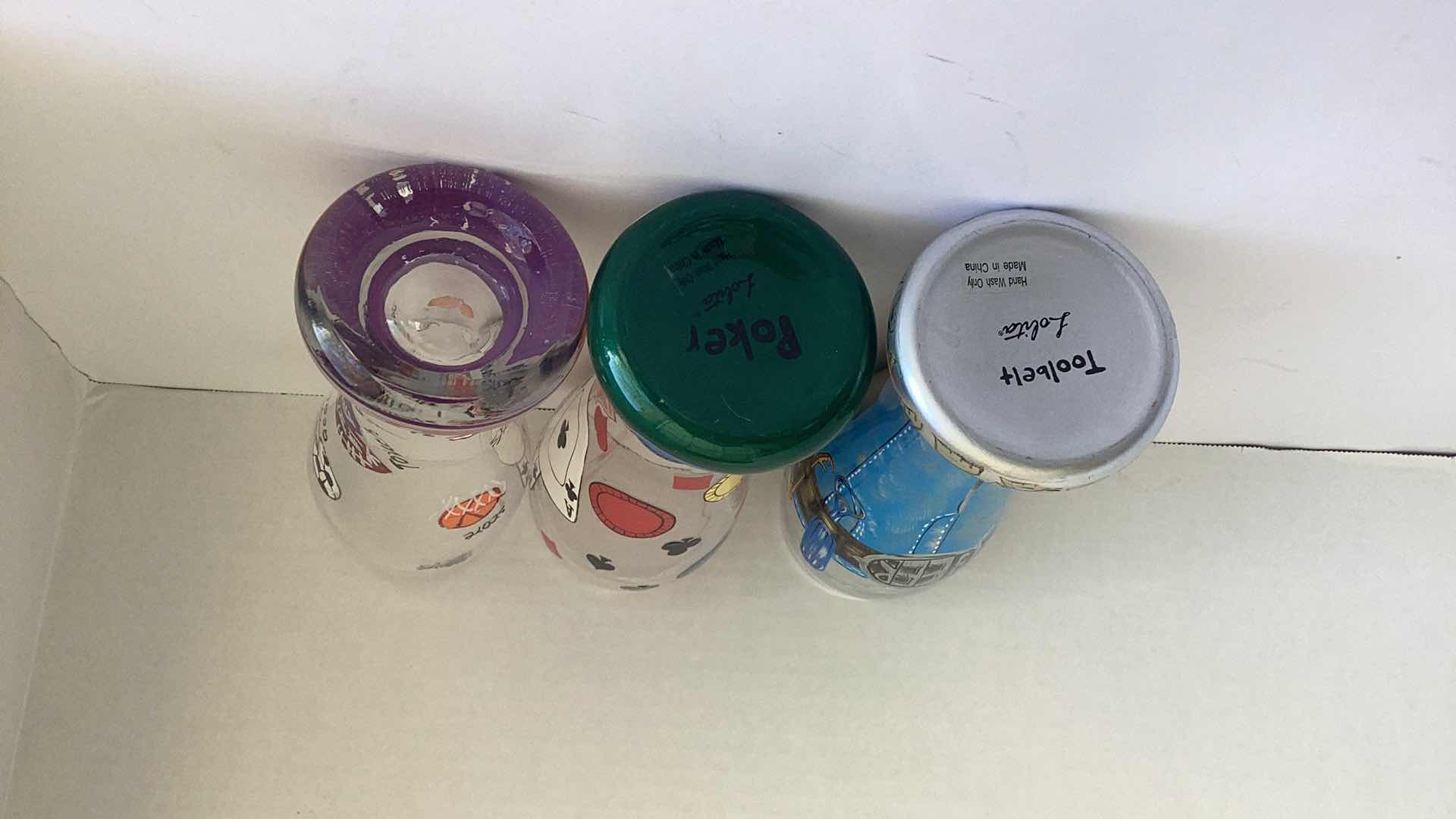 Photo 1 of 3 HAND PAINTED TALL GLASSES