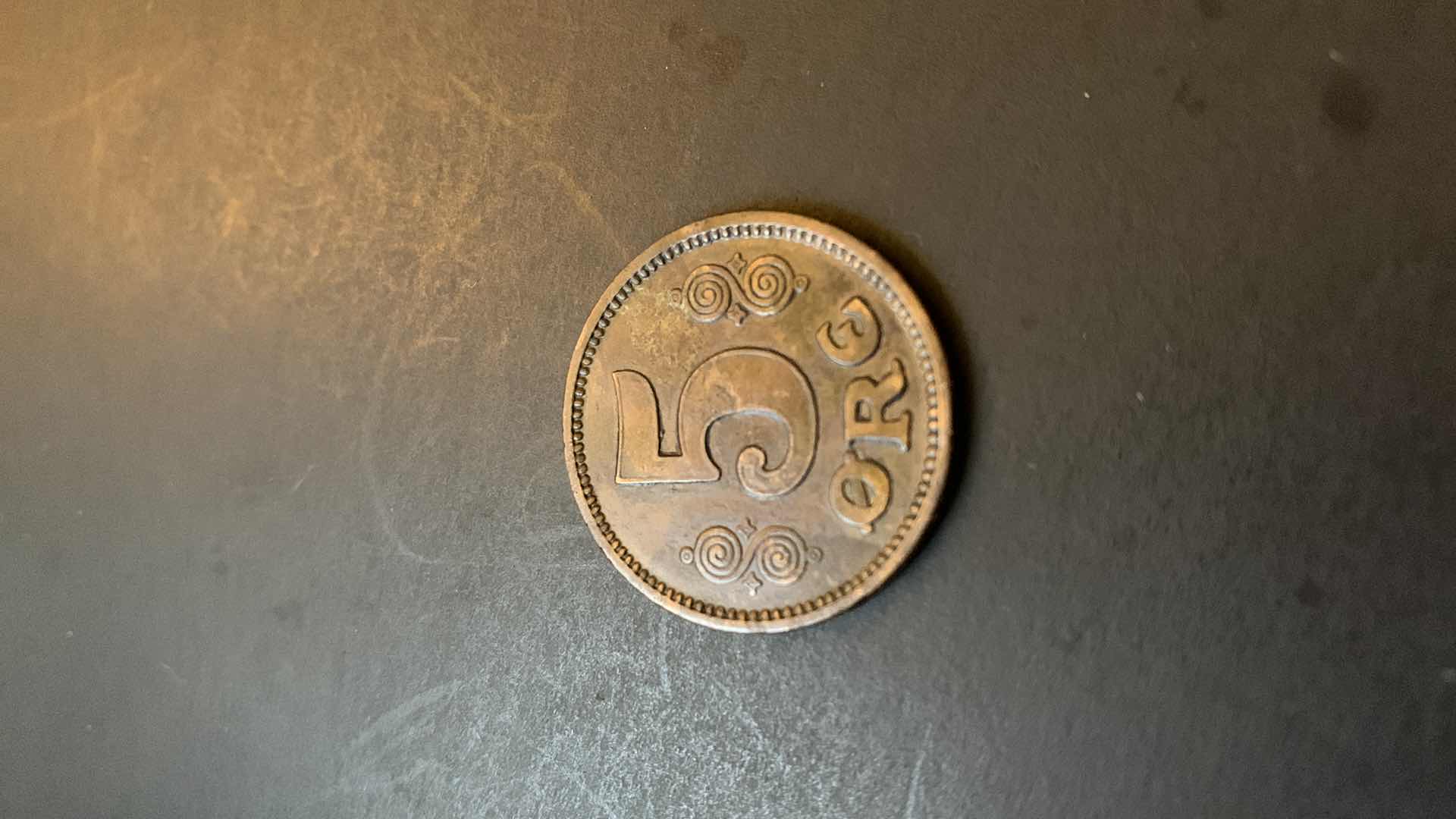 Photo 1 of 1914 DENMARK 5 ORE