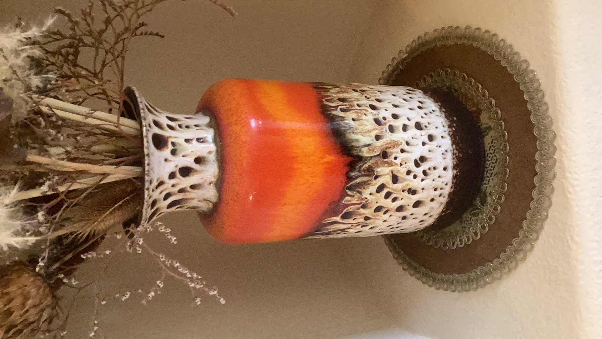 Photo 1 of VASE WITH CATTAILS