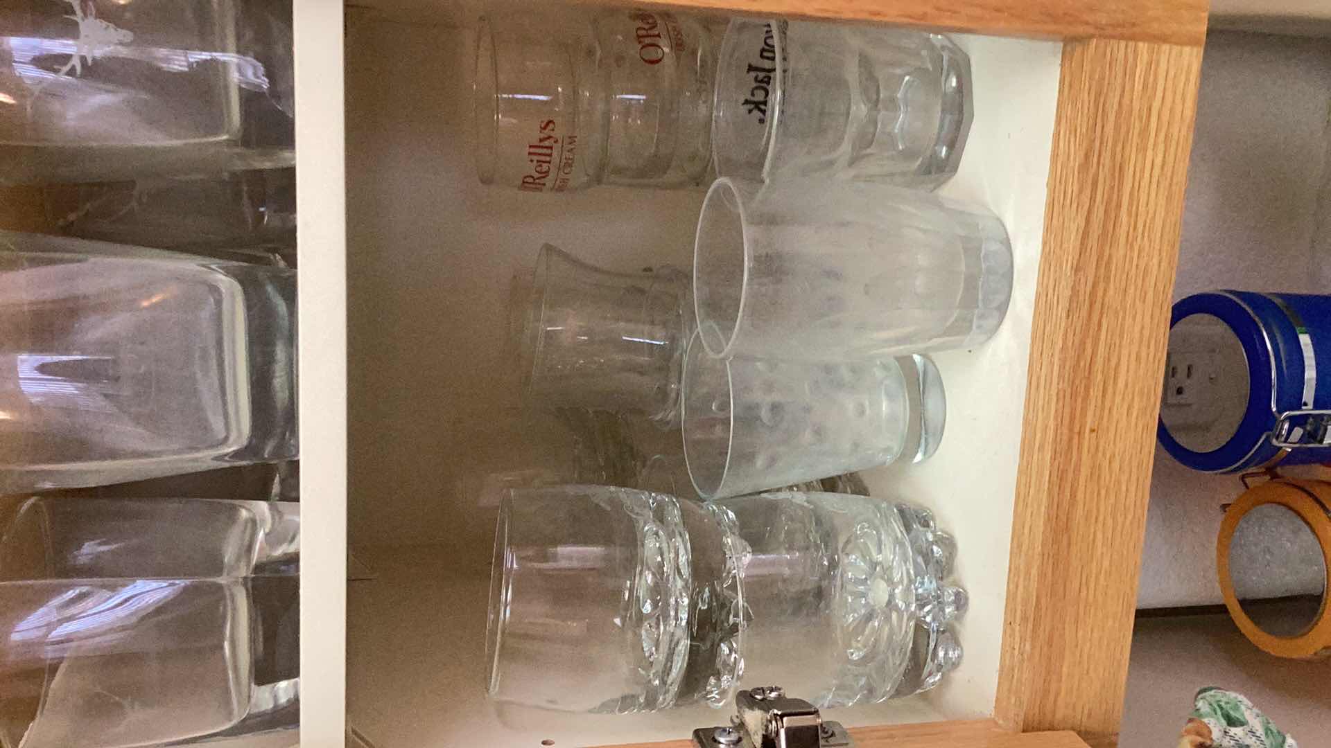 Photo 1 of 2 CABINET SHELVES OF GLASSWARE