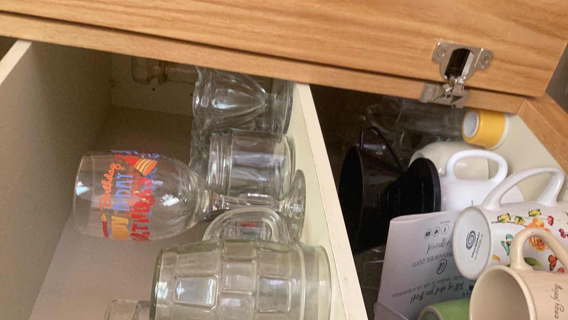 Photo 1 of 3 SHELVES OF GLASSWARE