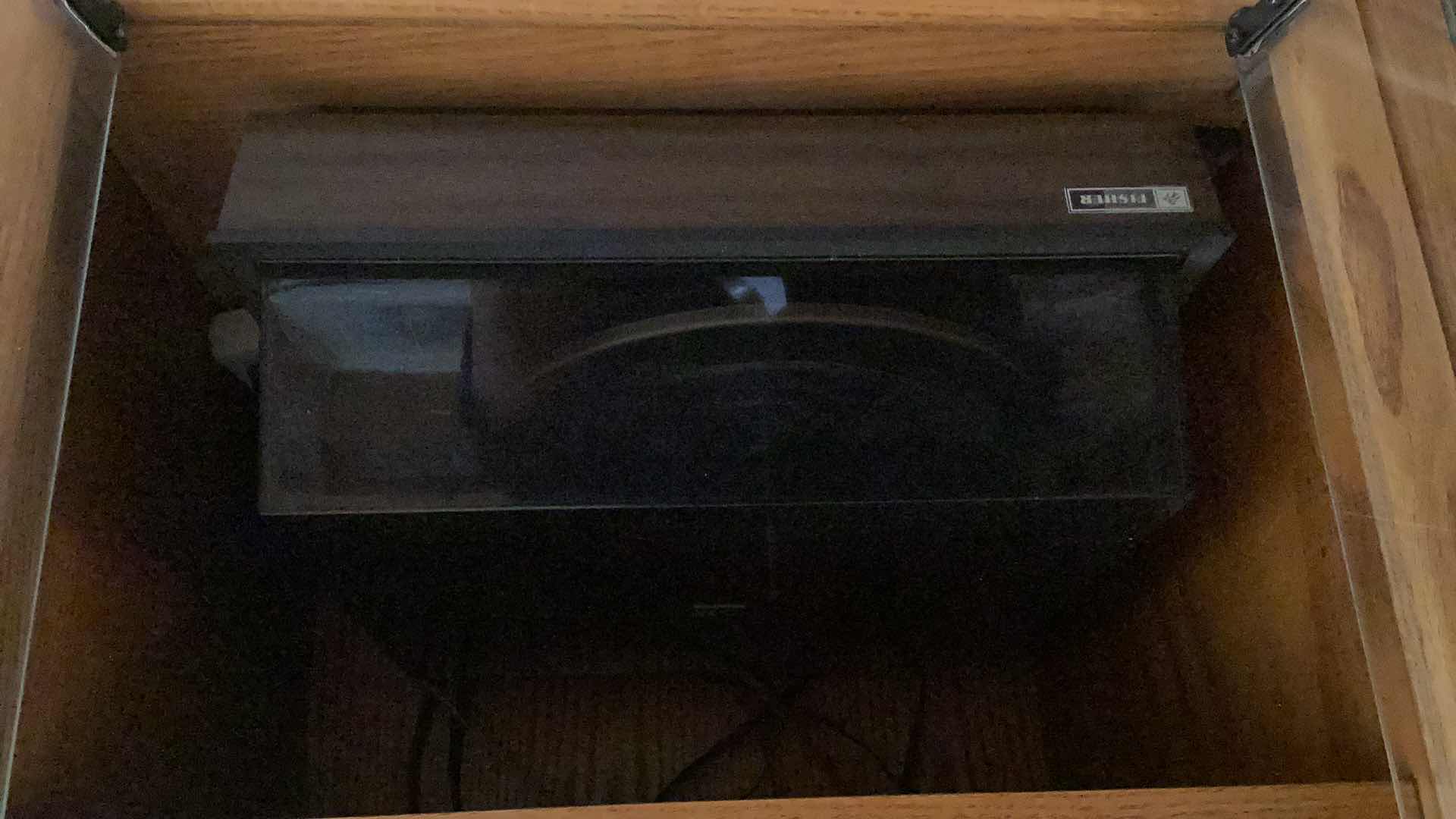 Photo 1 of VINTAGE FISHER RECORD PLAYER, POWERS ON