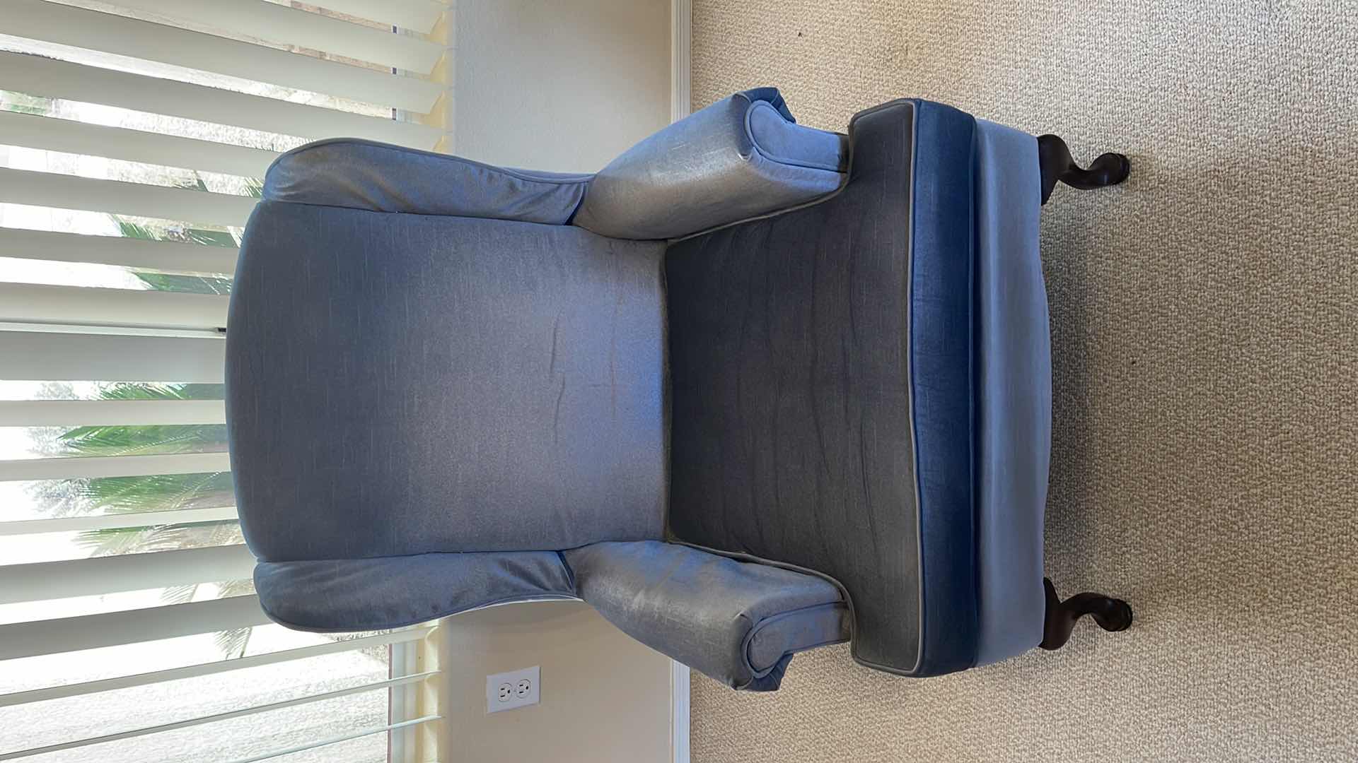 Photo 1 of VINTAGE WOOD BASE ACCENT CHAIR (MATCHING CHAIR SOLD SEPARATELY)