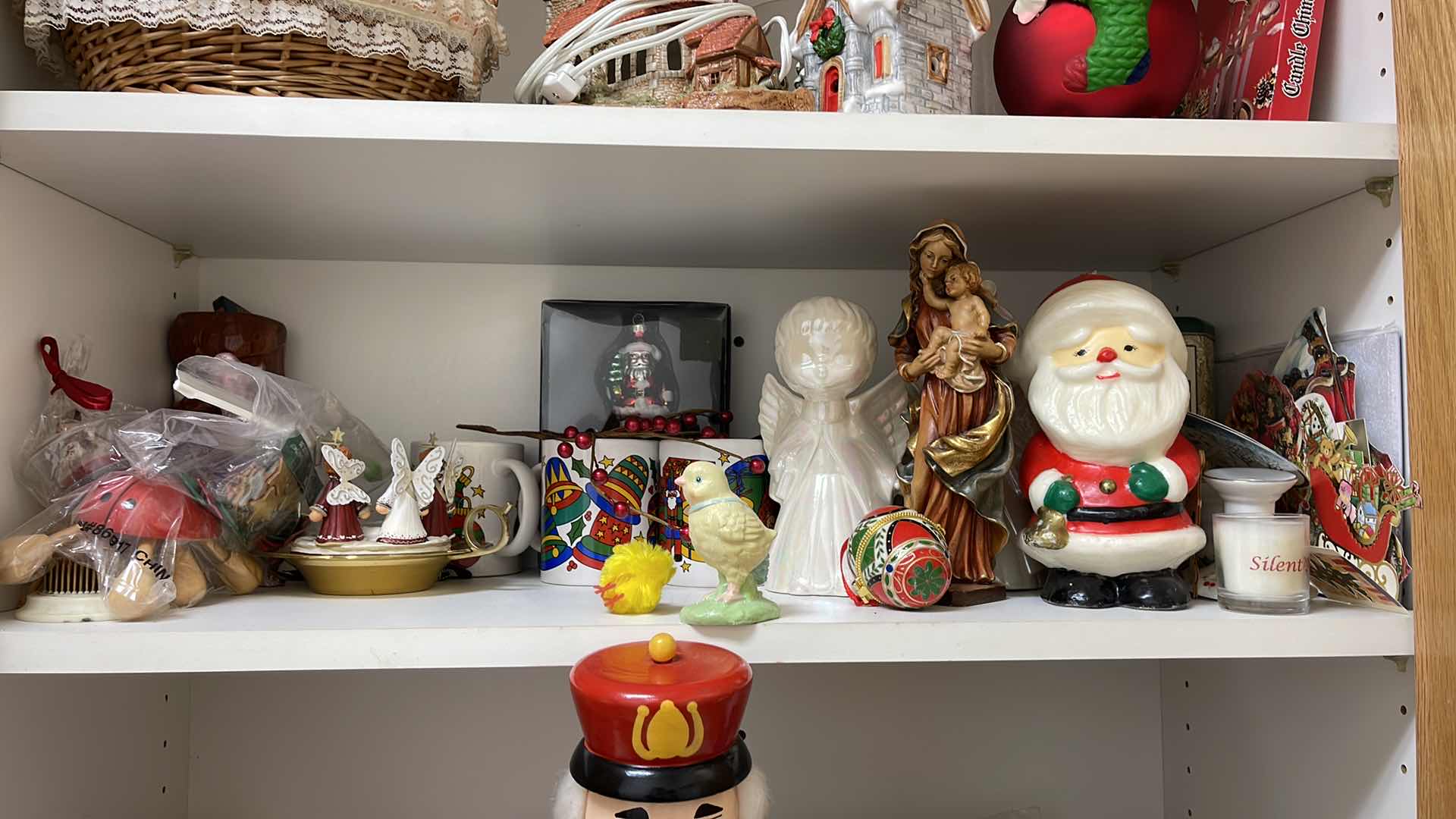 Photo 1 of CONTENTS OF CABINET CHRISTMAS DECOR