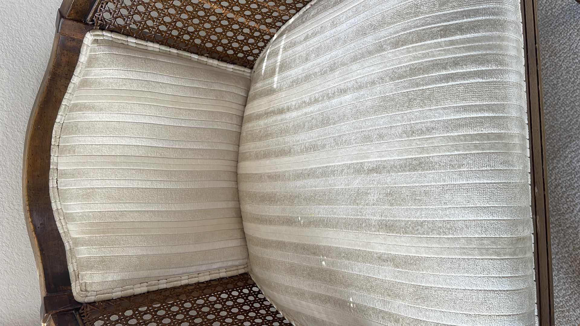 Photo 1 of WOOD BASE ACCENT CHAIR W CLOTH SEAT