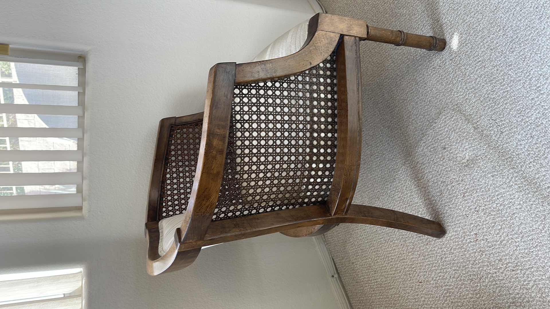 Photo 1 of WOOD BASE ACCENT CHAIR W CLOTH SEAT