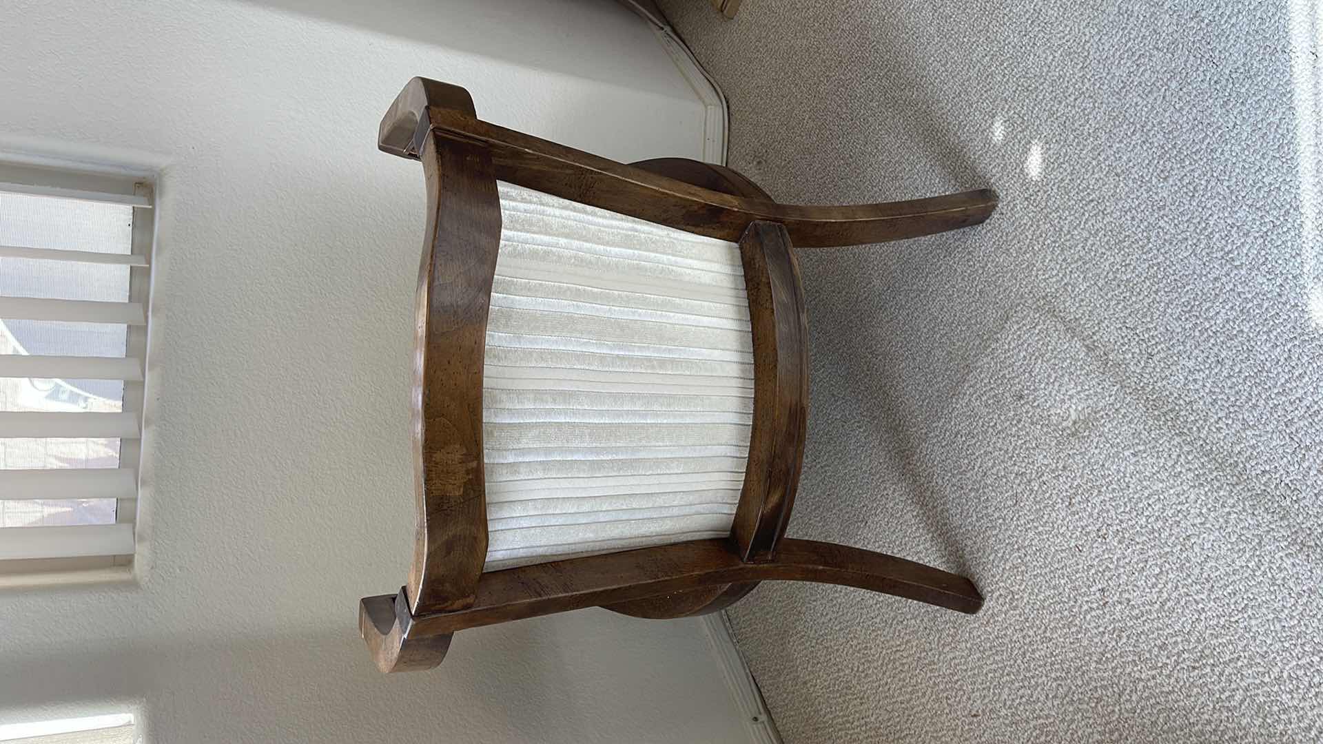 Photo 1 of WOOD BASE ACCENT CHAIR W CLOTH SEAT