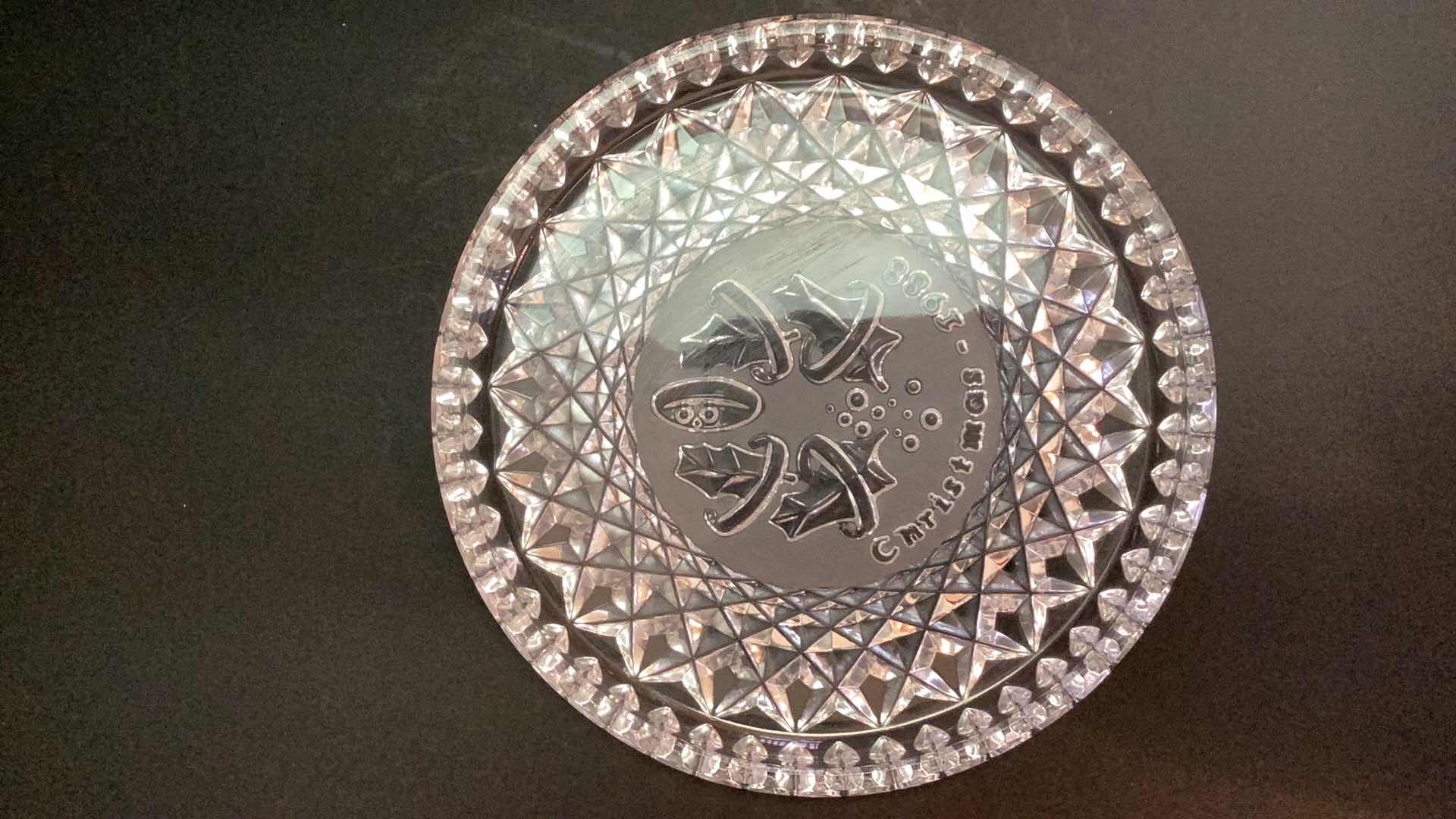 Photo 1 of 1988 CRYSTAL CHRISTMAS PLATE