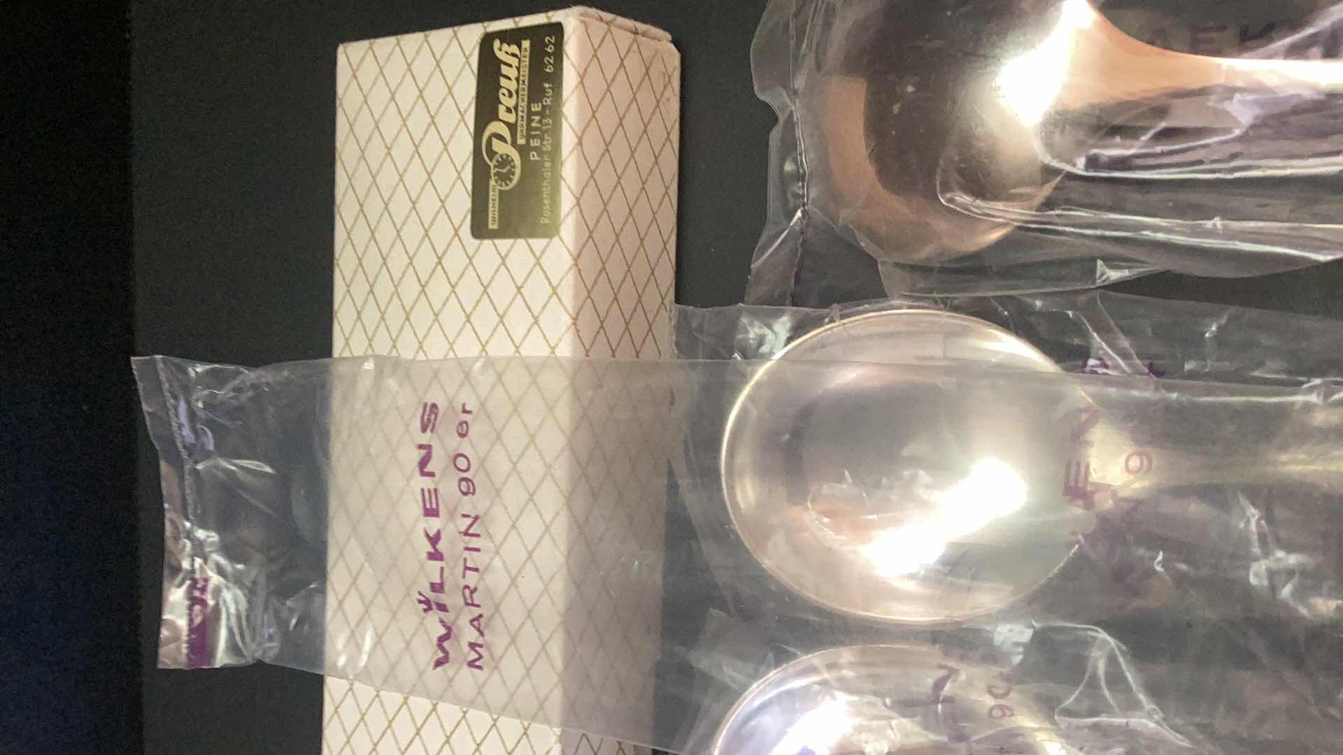 Photo 1 of VINTAGE SET OF 6 WILKENS 90% SILVER SPOONS MADE IN GERMANY