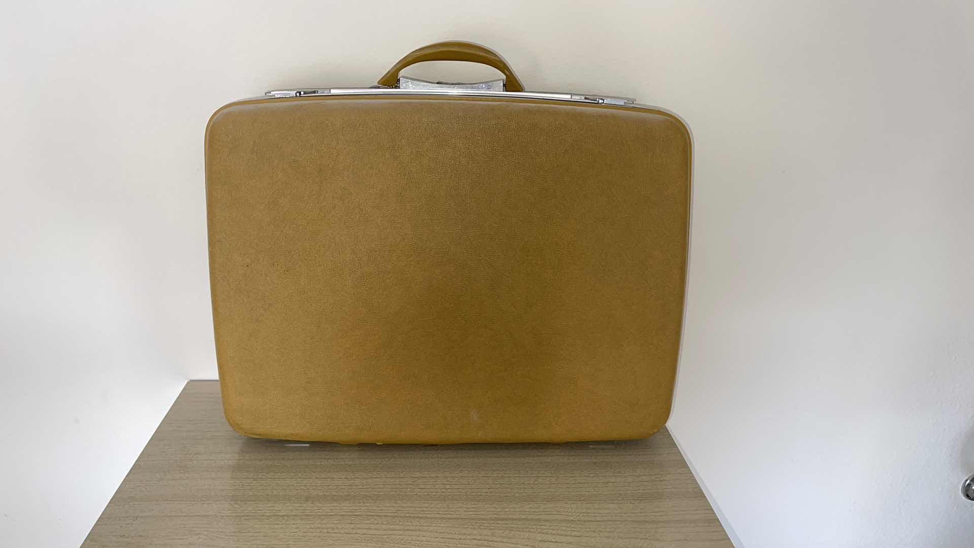 Photo 1 of 2 PC VINTAGE HARD COVER SUITCASES(MISSING KEYS)