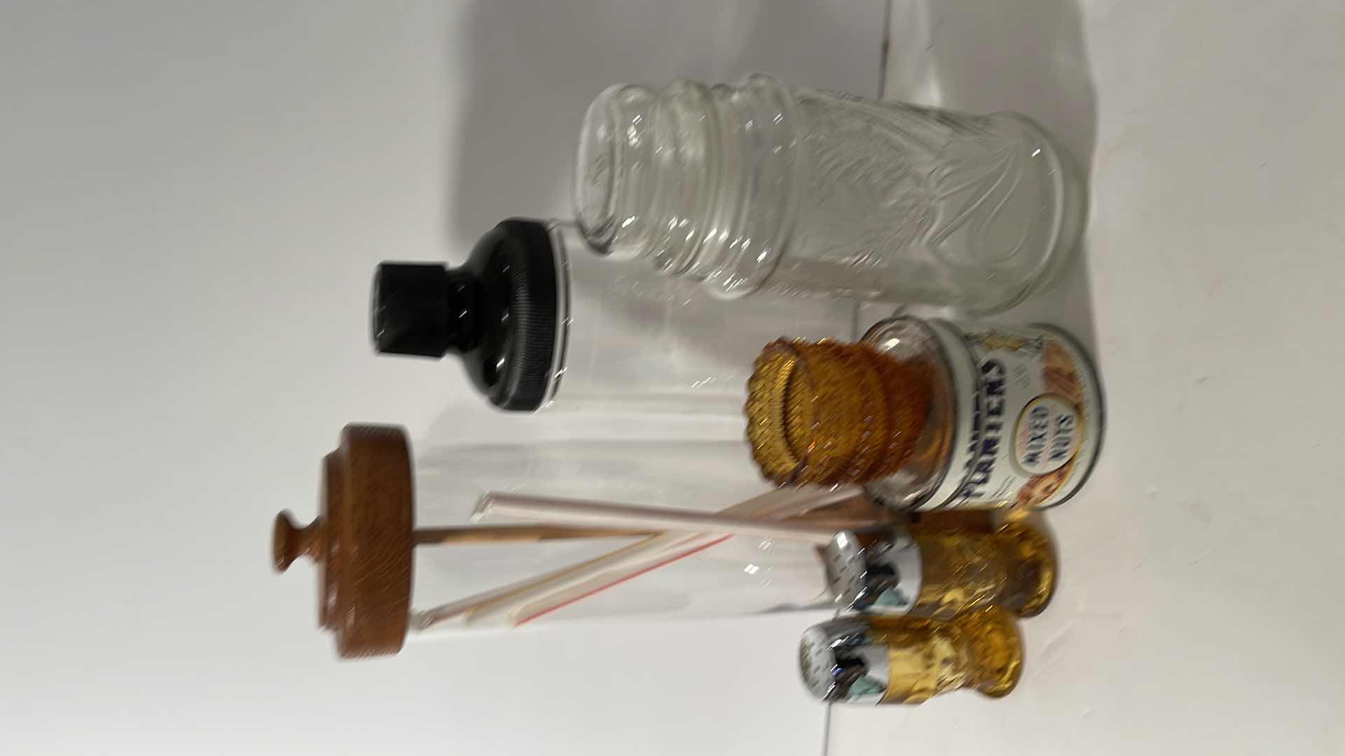 Photo 1 of VINTAGE PLANTER PEANUTS CANISTER & BARWARE