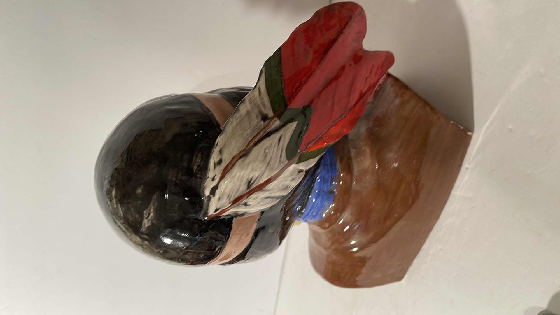 Photo 1 of NATIVE AMERICAN VINTAGE GLAZED POTTERY FATHER / DAUGHTER