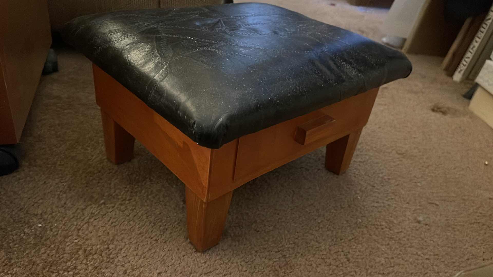 Photo 1 of ROLLING FOOT STOOL W/ 2 DRAWERS AND STEPPING STOOL