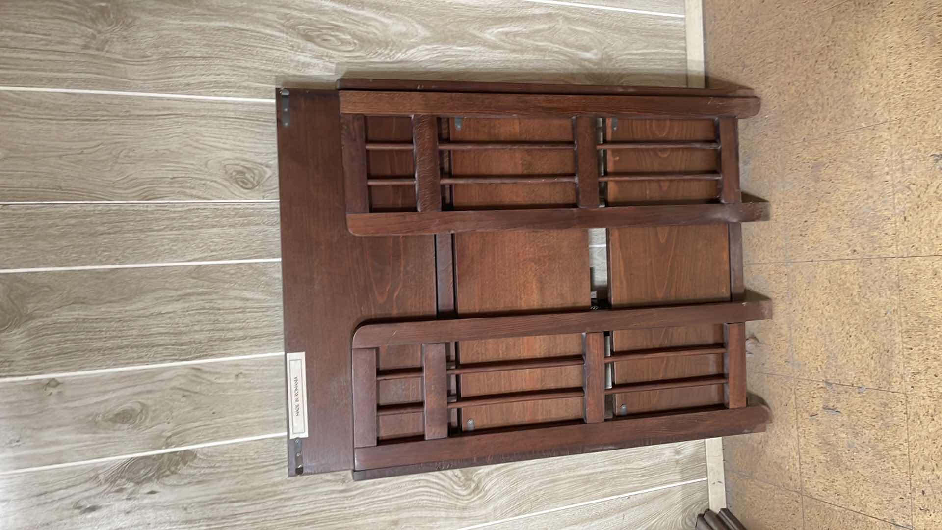 Photo 1 of WOODEN FOLDING BOOKSHELF 28x 10.5 x 34