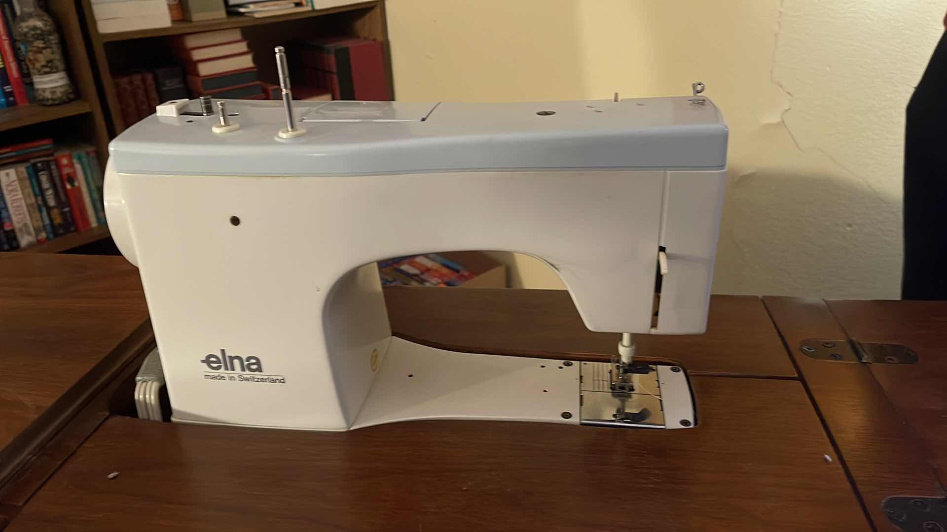 Photo 1 of ELNA SUPER VINTAGE SEWING MACHINE WITH TABLE & CHAIR