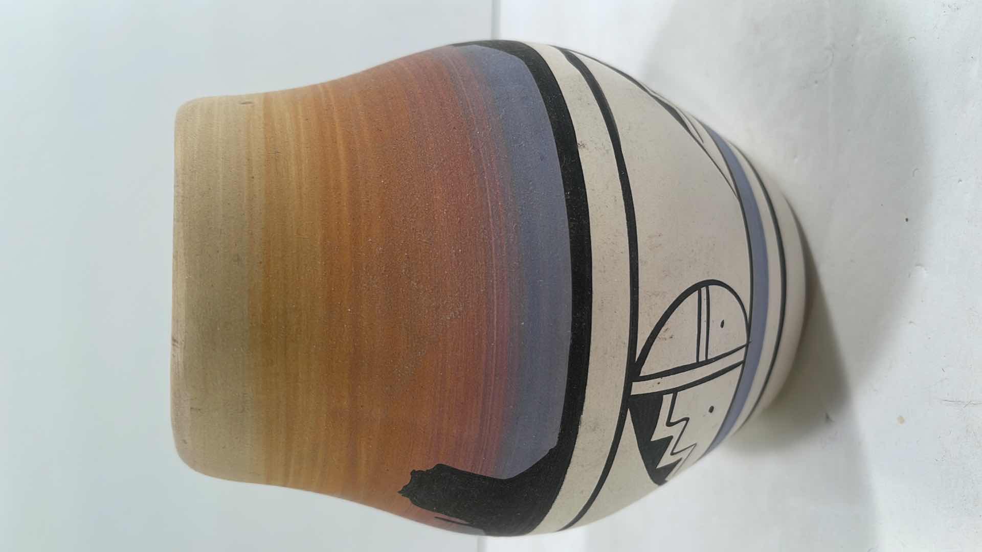 Photo 1 of NATIVE AMERICAN HAND PAINTED SIGNED POTTERY H- 7”