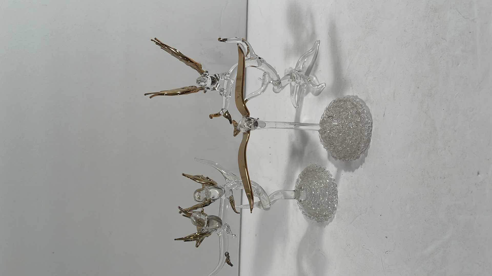 Photo 1 of HANDBLOWN GLASS FIGURINES WITH GOLD TRIM