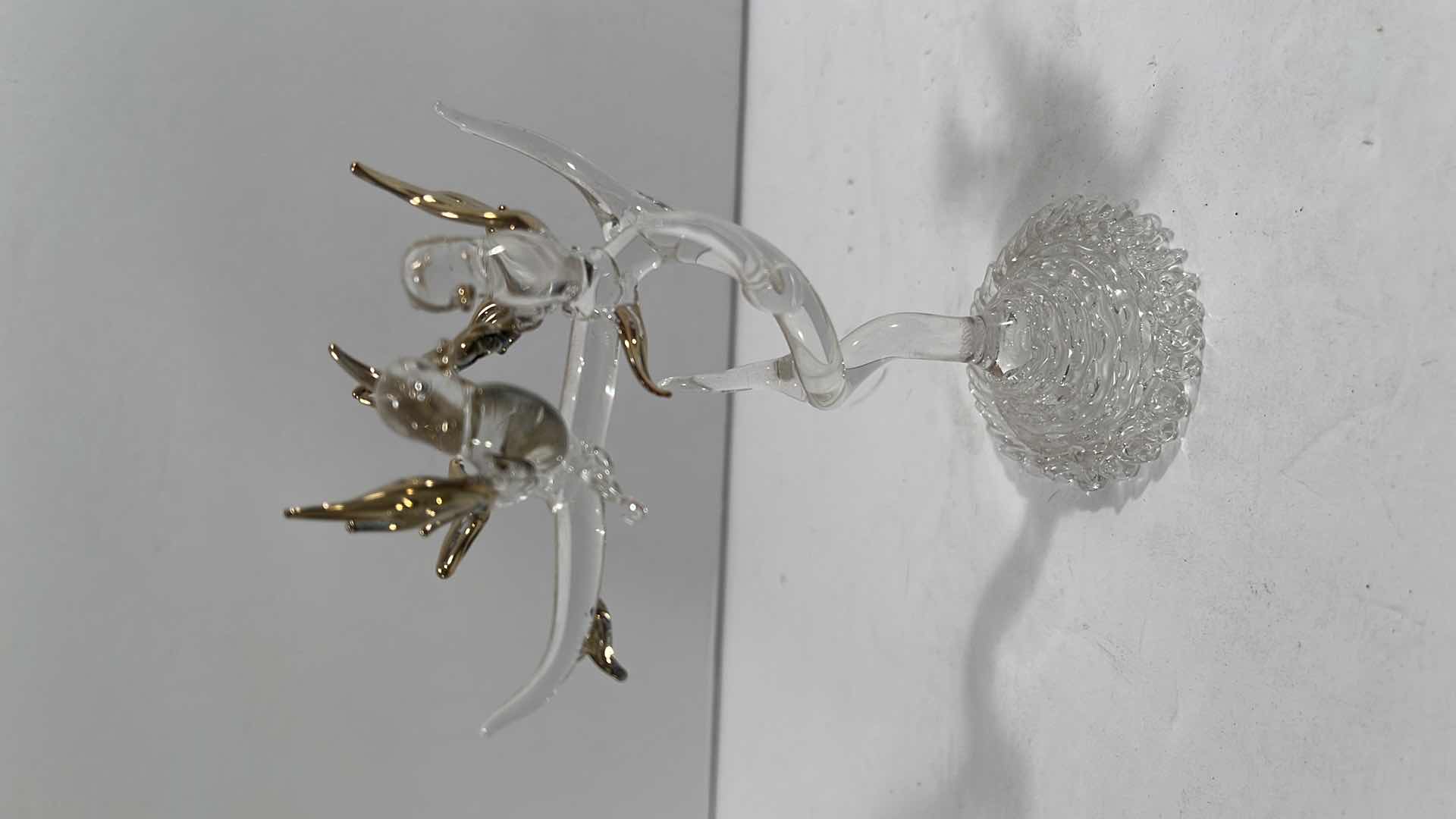 Photo 4 of HANDBLOWN GLASS FIGURINES WITH GOLD TRIM