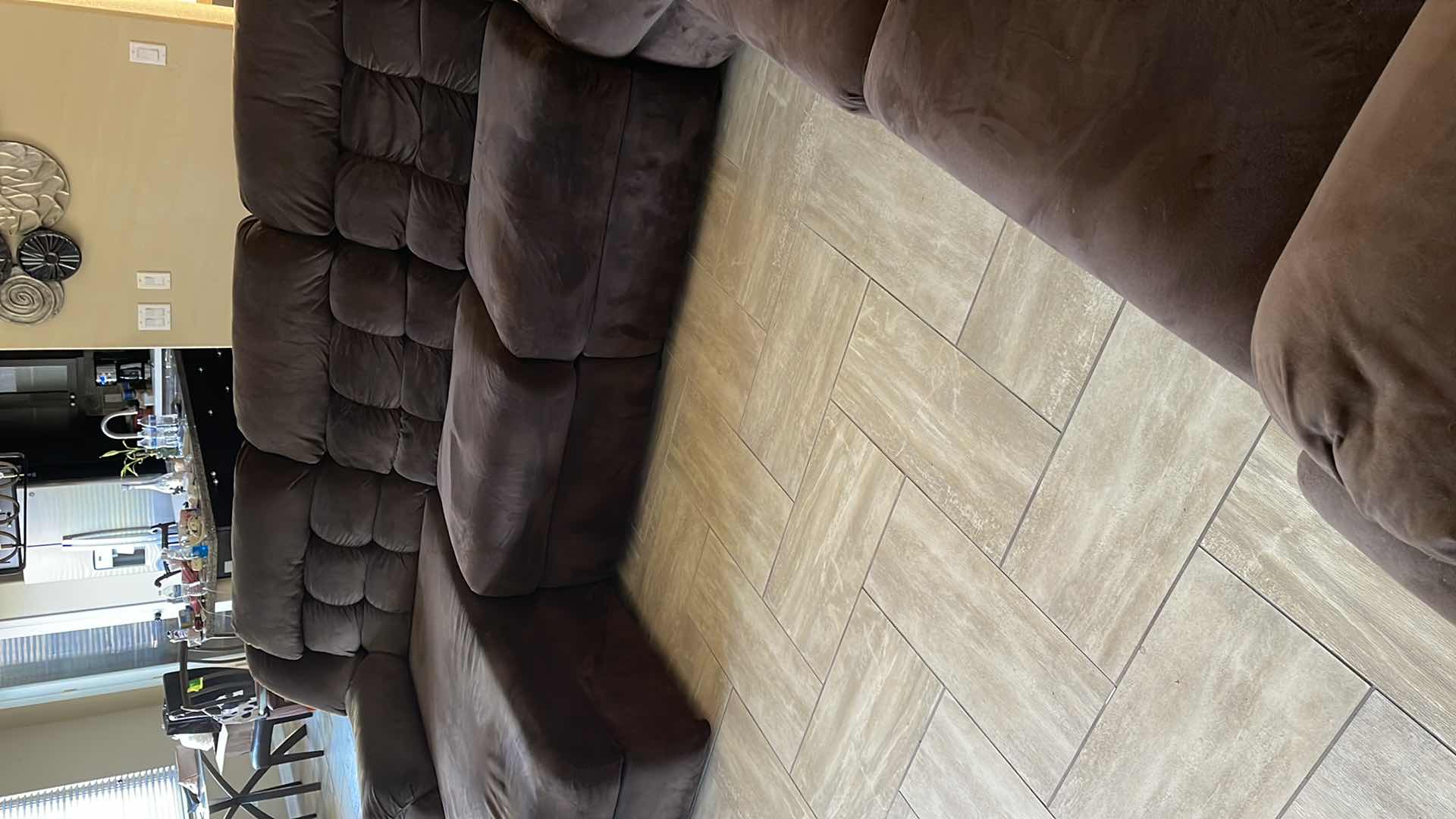 View 3 of EXTRA LARGE L SHAPED RECLINING SOFA & LOUNGE 108” END TO MIDDLE & 133” FROM CORNER TO LOUNGE