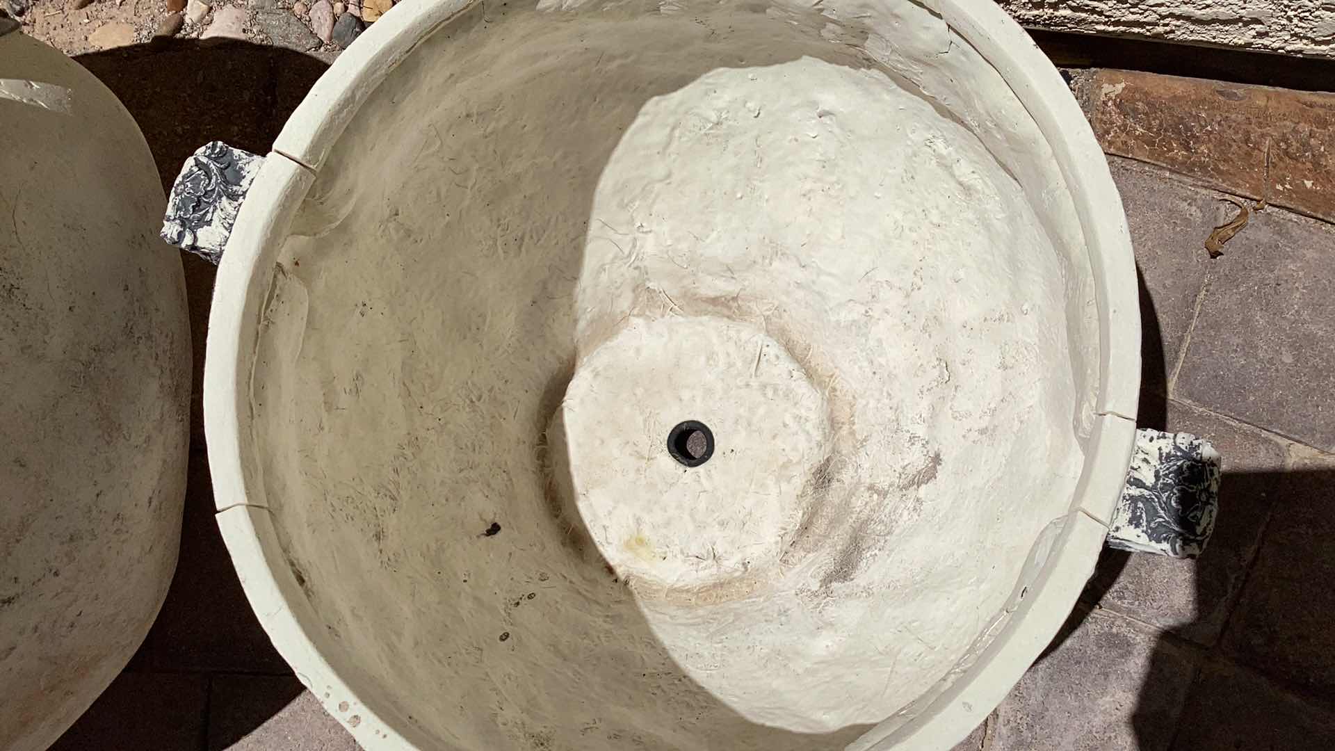 Photo 2 of FIBERGLASS PLANTERS - SET OF 2 - LARGEST IS 18 “ ACROSS OPENING