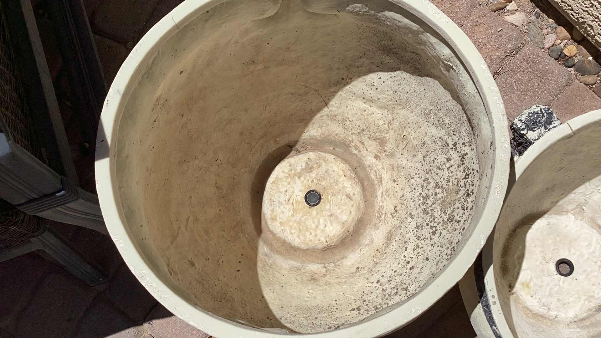 Photo 1 of FIBERGLASS PLANTERS - SET OF 2 - LARGEST IS 18 “ ACROSS OPENING