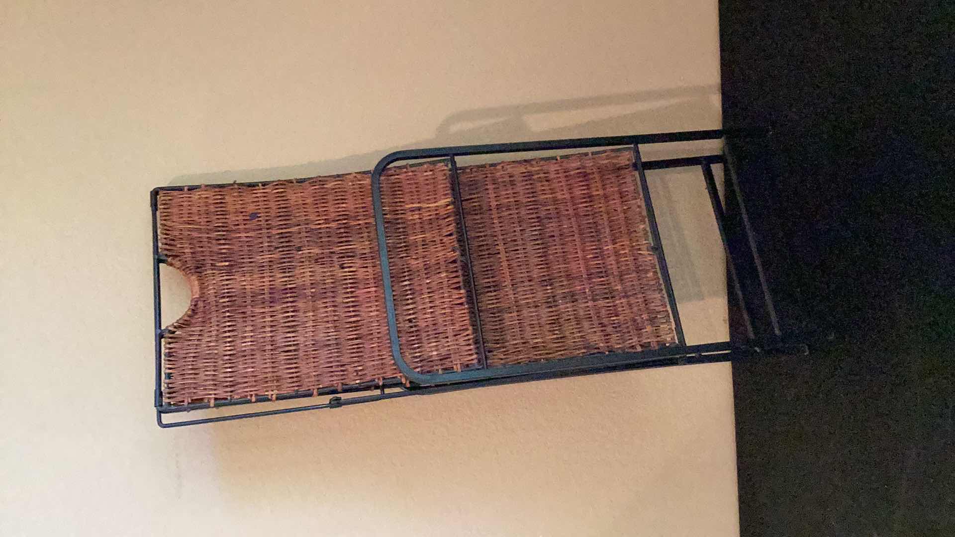 Photo 1 of COLLAPSIBLE WICKER & METAL SHELF FOR BEDROOM, BATHROOM OR FOYER