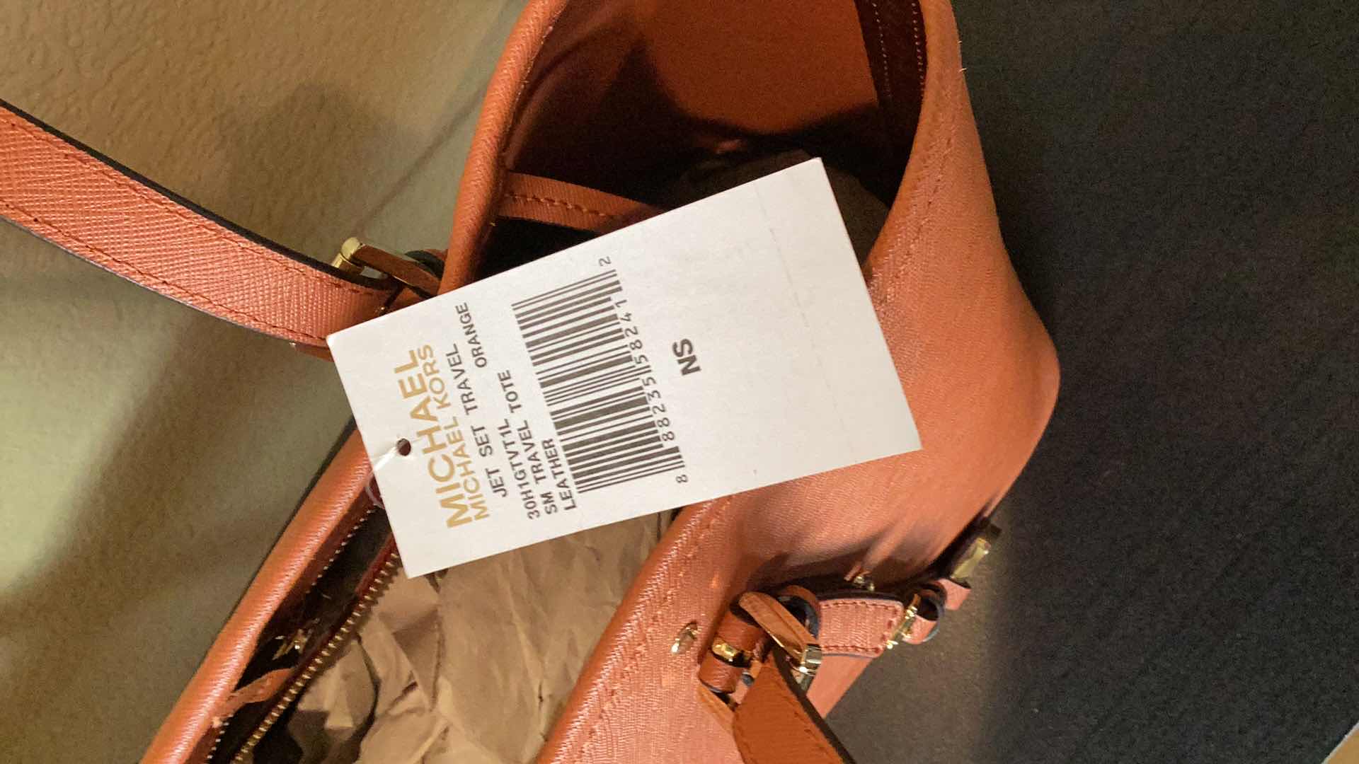 Photo 1 of MICHAEL KORS ORANGE SMALL ORANGE TRAVEL TOTE NWT