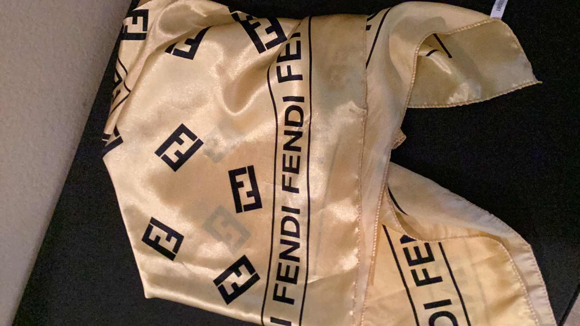 Photo 1 of FENDI SCARF 100% SILK COLOR IS A MUCH BRIGHTER YELLOW