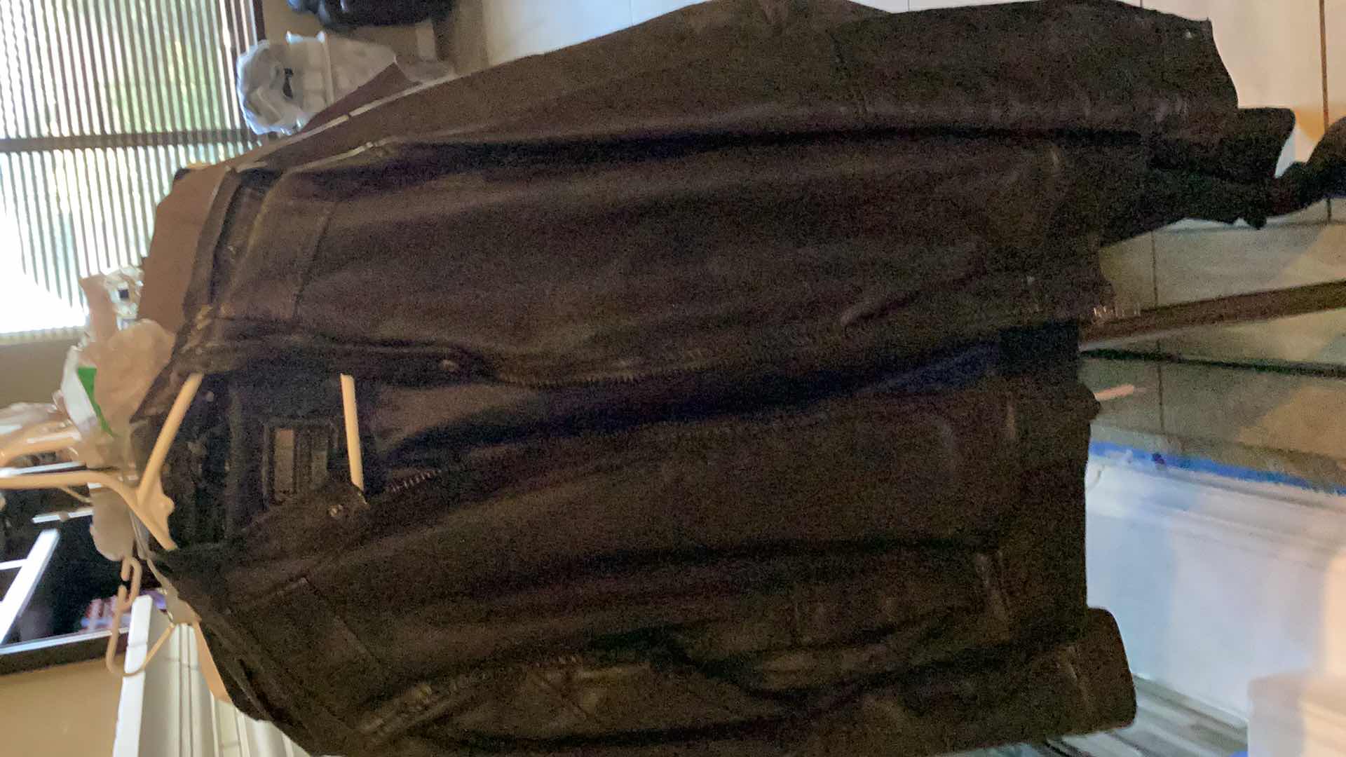 Photo 1 of MENS FATIGE JACKET & 2  PU LEATHER JACKETS SIZE M