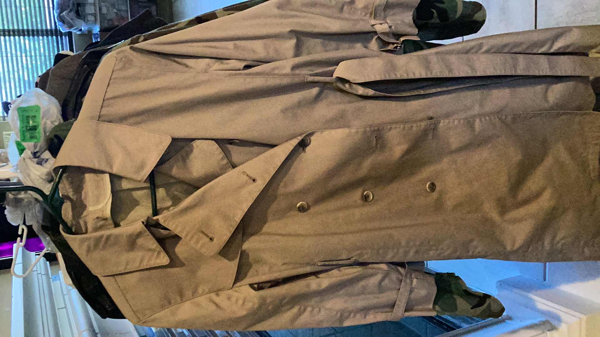 Photo 2 of WOMENS FAUX LEATHER JACKEY SIZE L & LONDON FOG RAINCOAT WITH LINER SIZE 4P