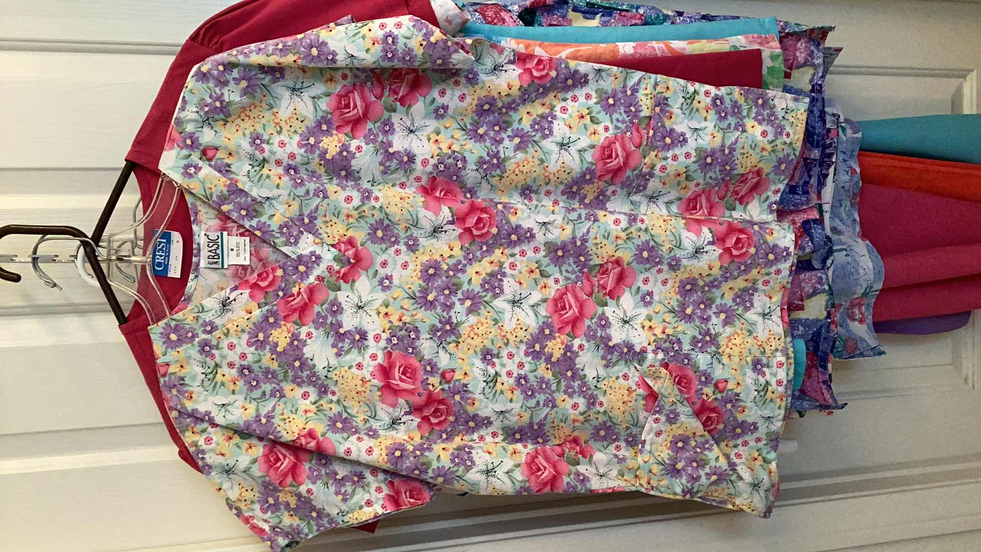 Photo 1 of FLORAL SCRUBS 13 SHIRTS 4 PANTS