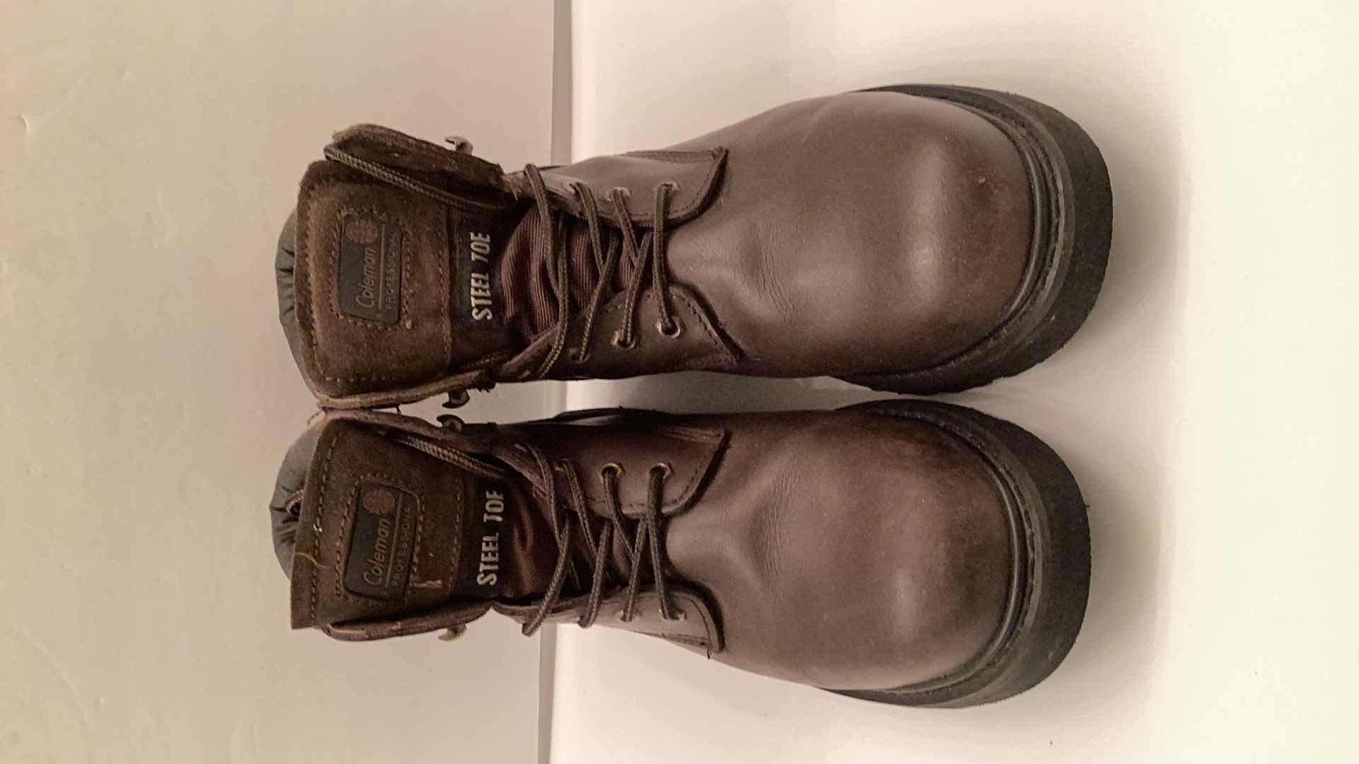 Photo 1 of MENS COLEMAN STEEL TOE BOOTS SIZE 9