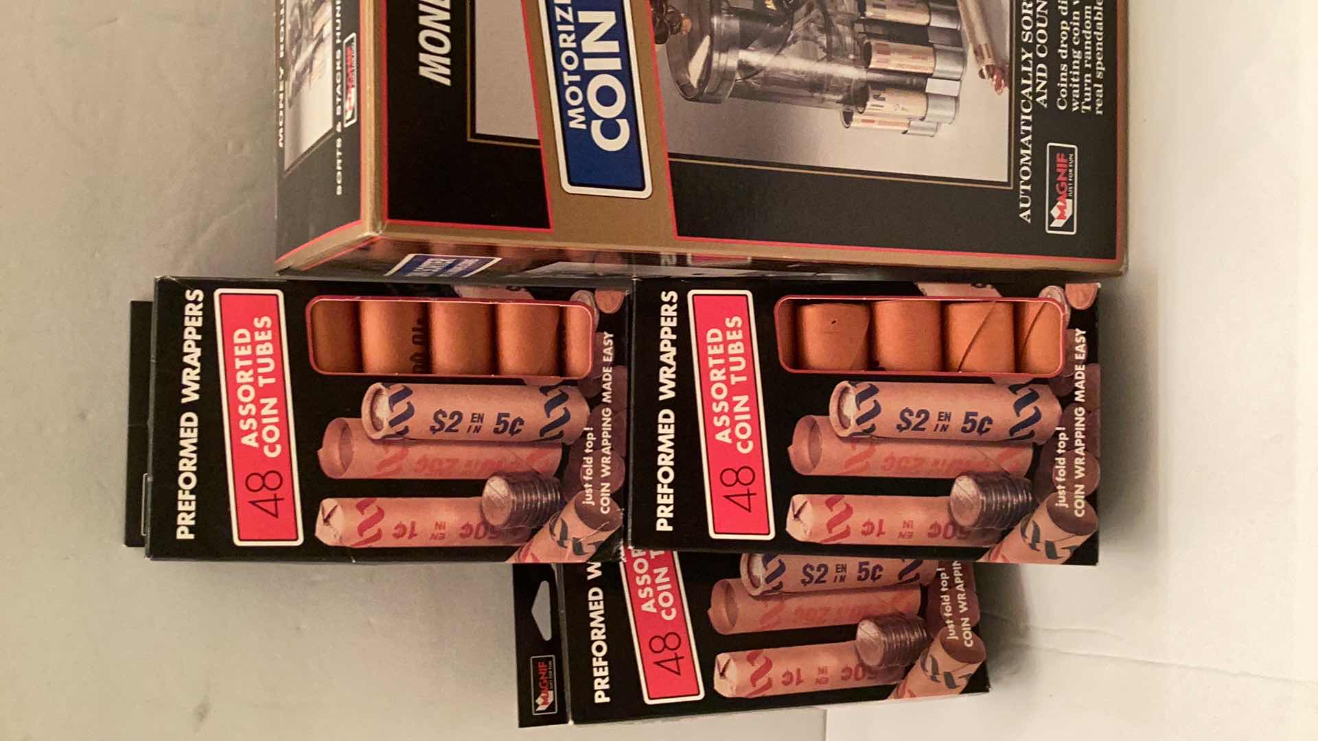 Photo 1 of NIB MONEY BANK ROLLER W/ COIN TUBES