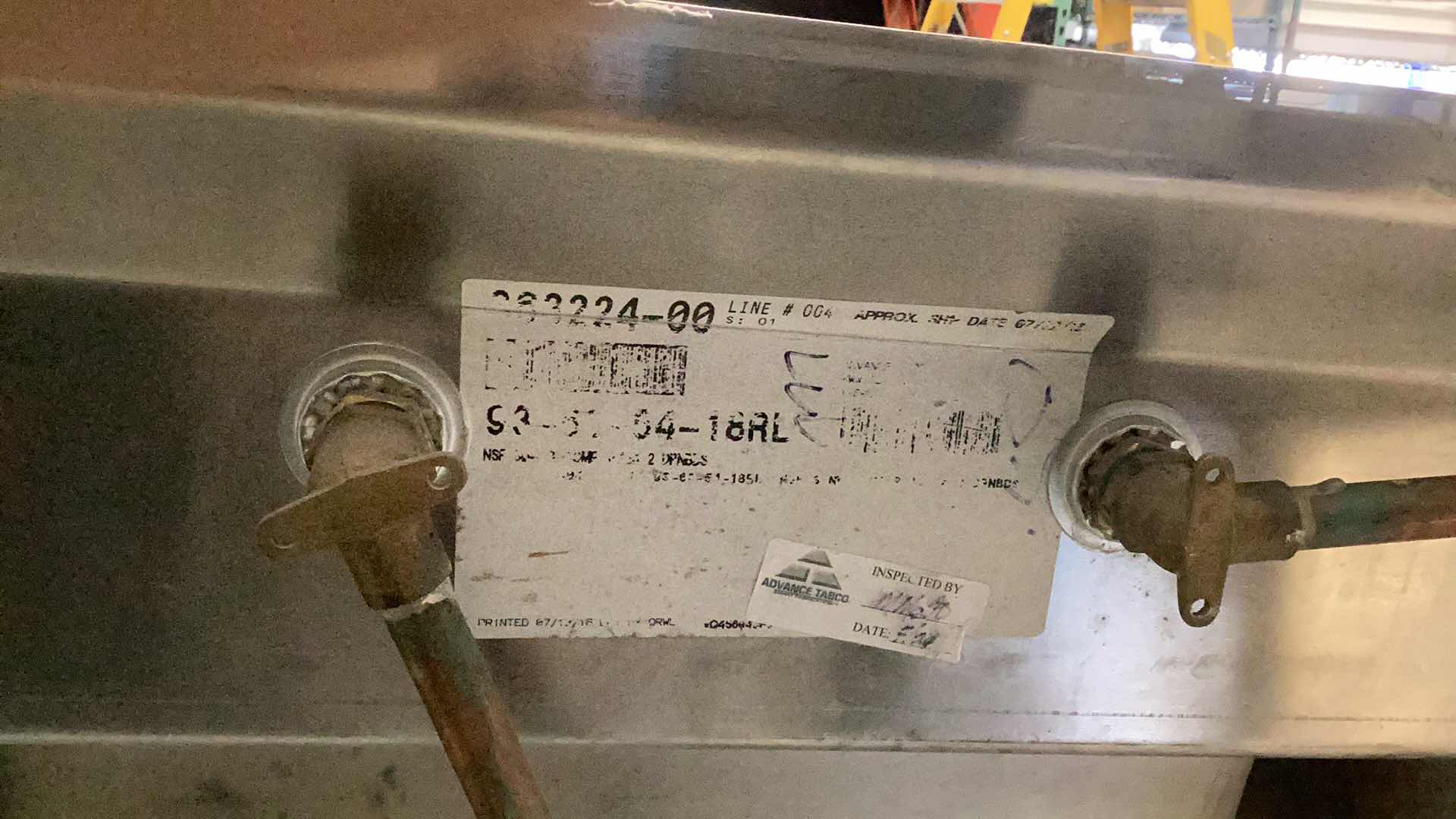 Photo 7 of STAINLESS STEEL LARGE THREE SINK WASHING STATION 96" X 32" H 42” 