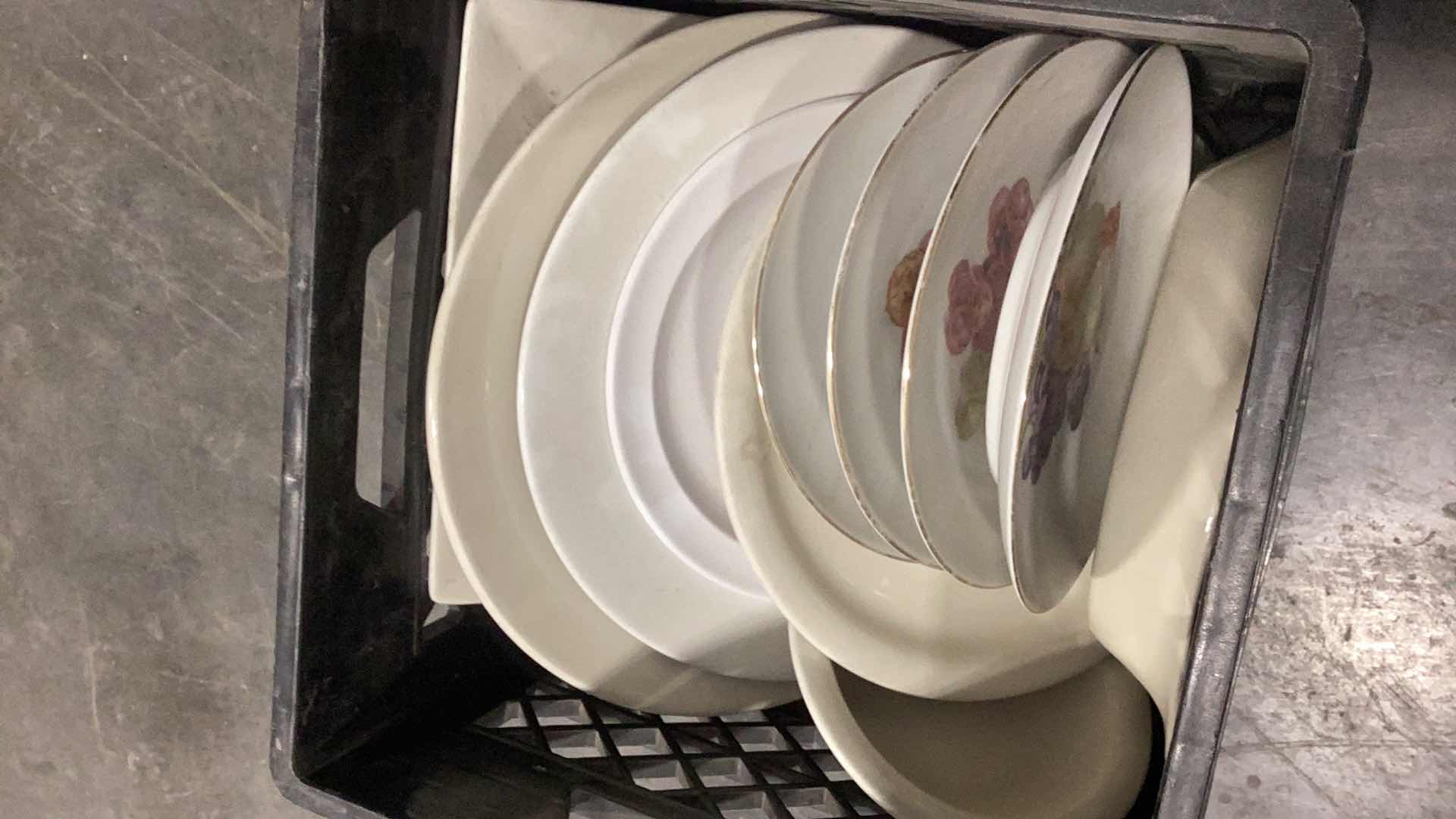 Photo 1 of TWO CONTAINERS OF DIFFERENT SIZE PLATES