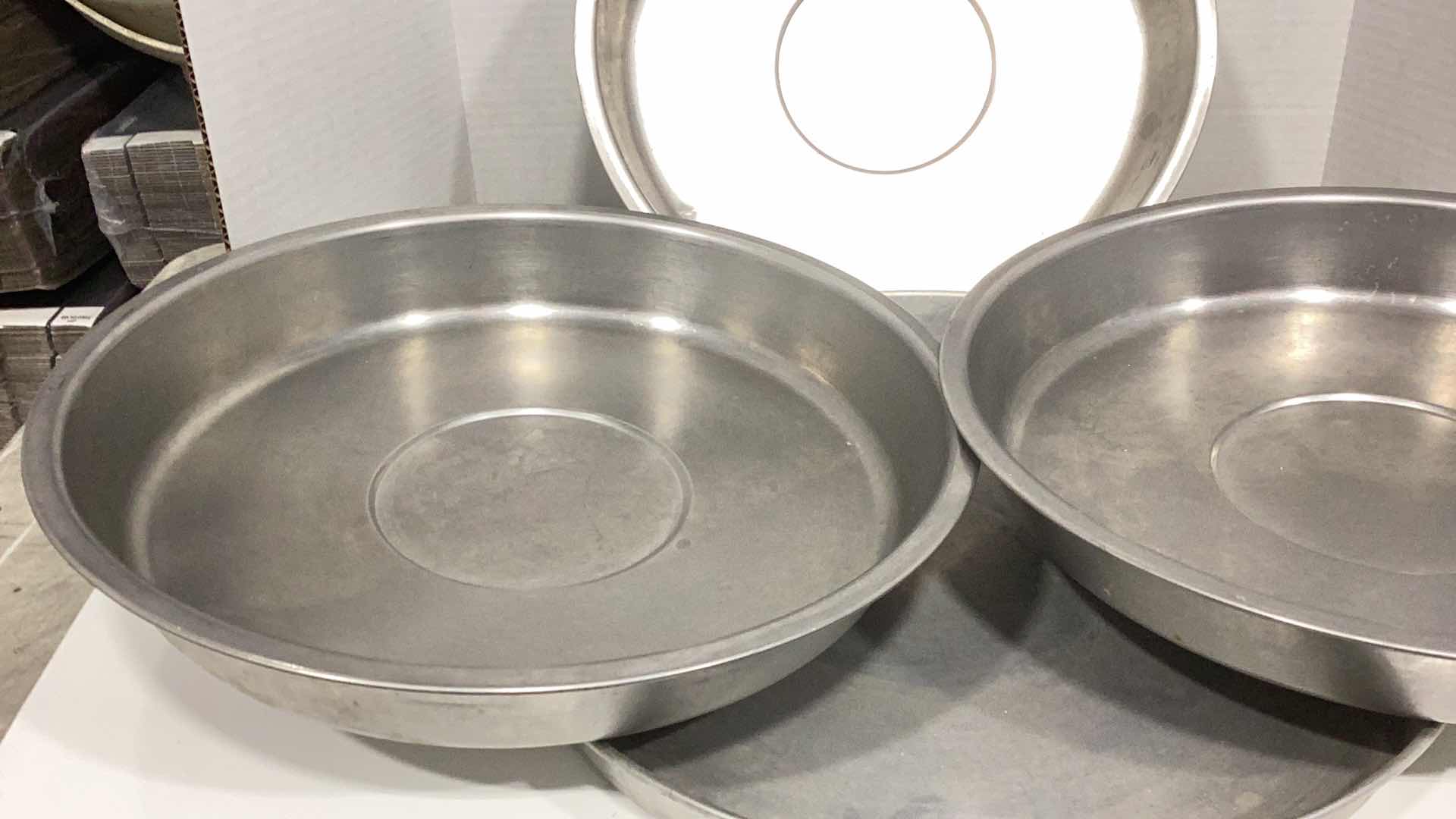 Photo 3 of FOUR FIFTEEN INCH DEEP DISH PANS