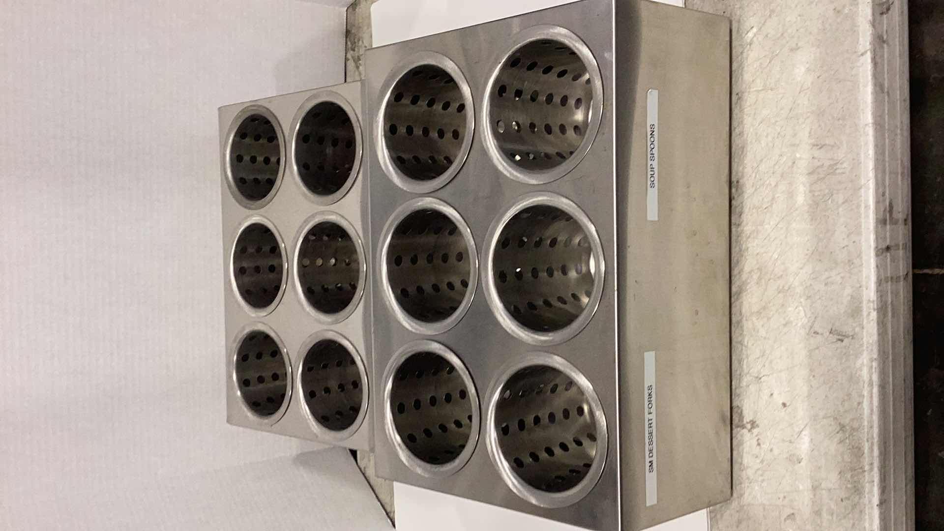 Photo 1 of TWO STEEL SPOON AND FORK HOLDERS