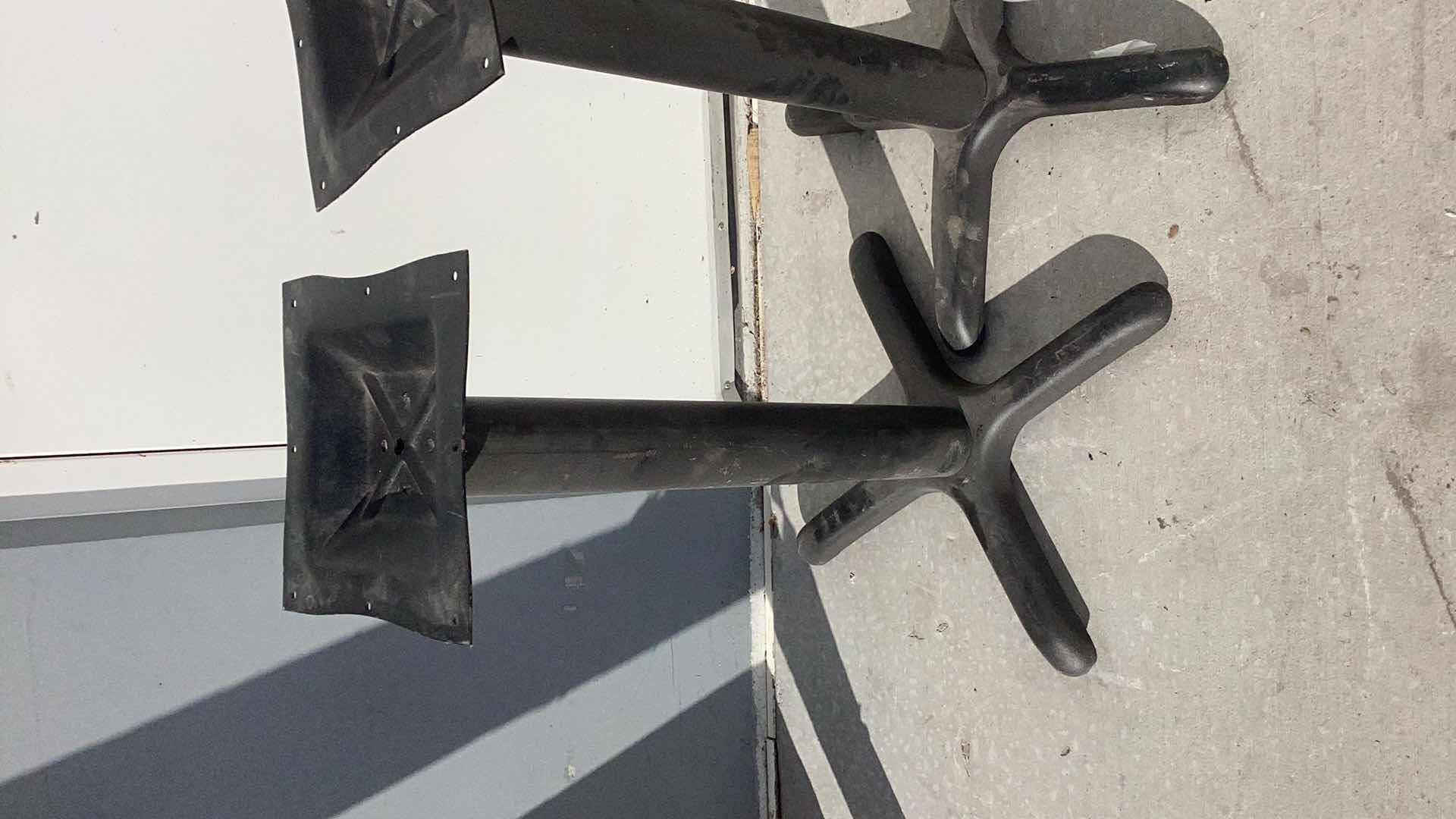 Photo 1 of TWO METAL TABLE STANDS